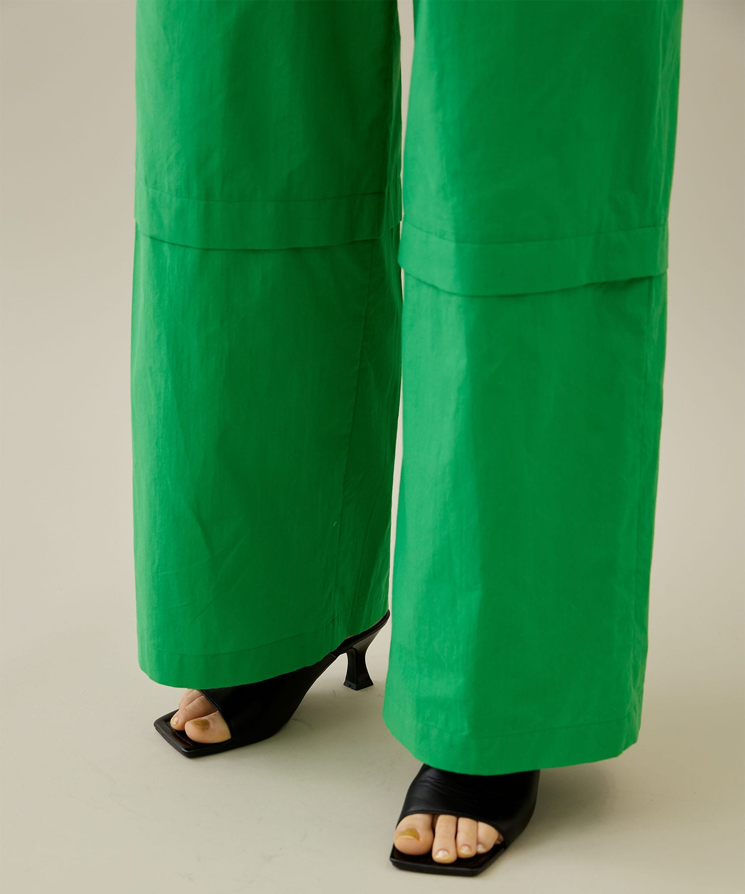 Open Collar Jumpsuit(XS GREEN): SAYAKA DAVIS: WOMENS｜ STUDIOUS