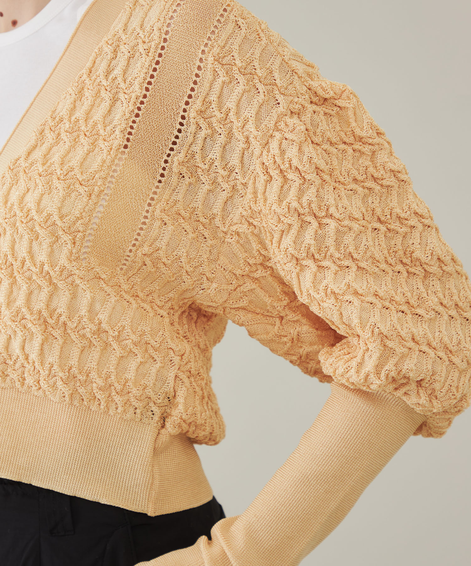 Asunaro Lace Cardigan(36 YELLOW): YOHEI OHNO: WOMENS｜ STUDIOUS