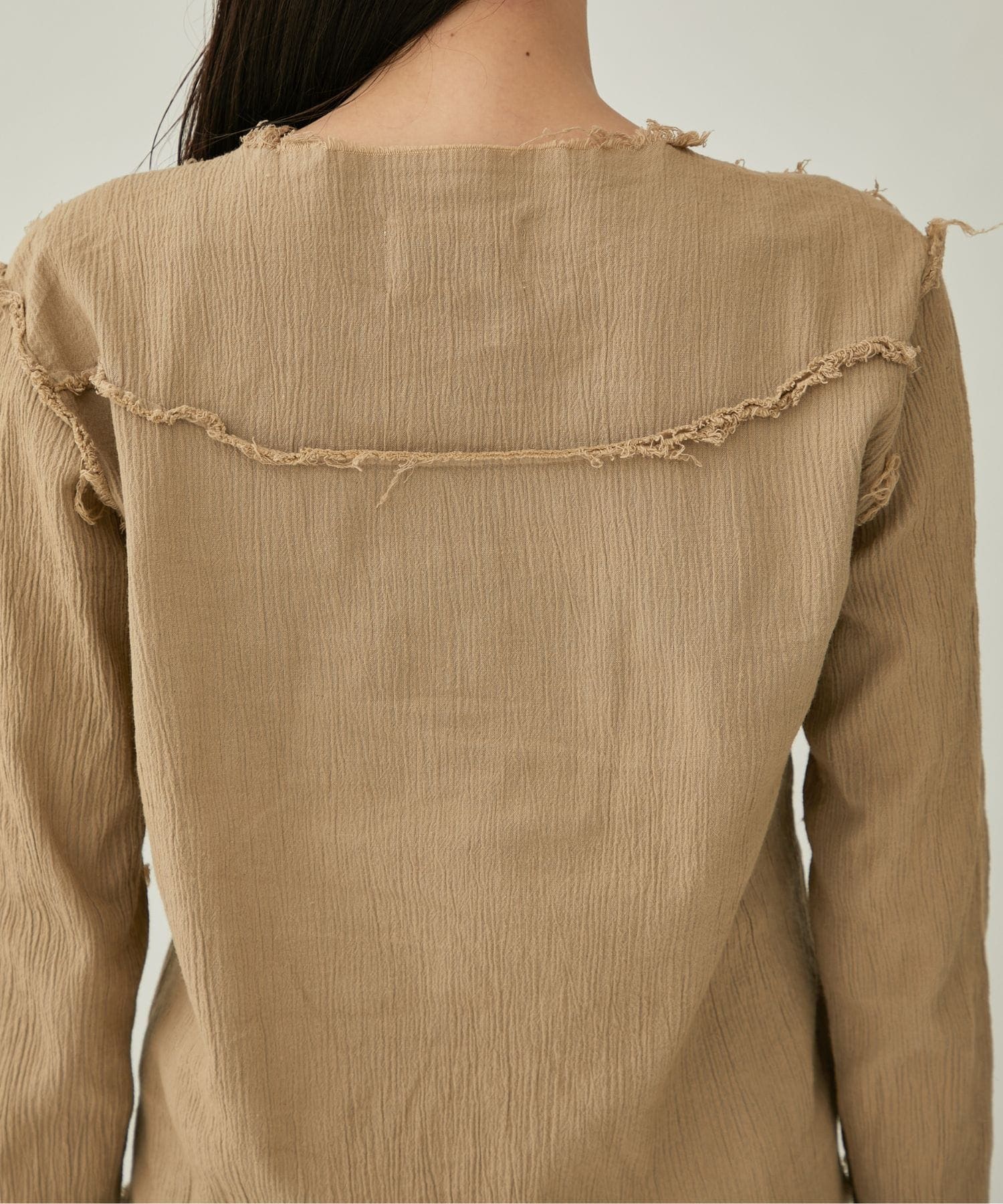 Cotton yoryu ethical dye long sleeve top kotohayokozawa