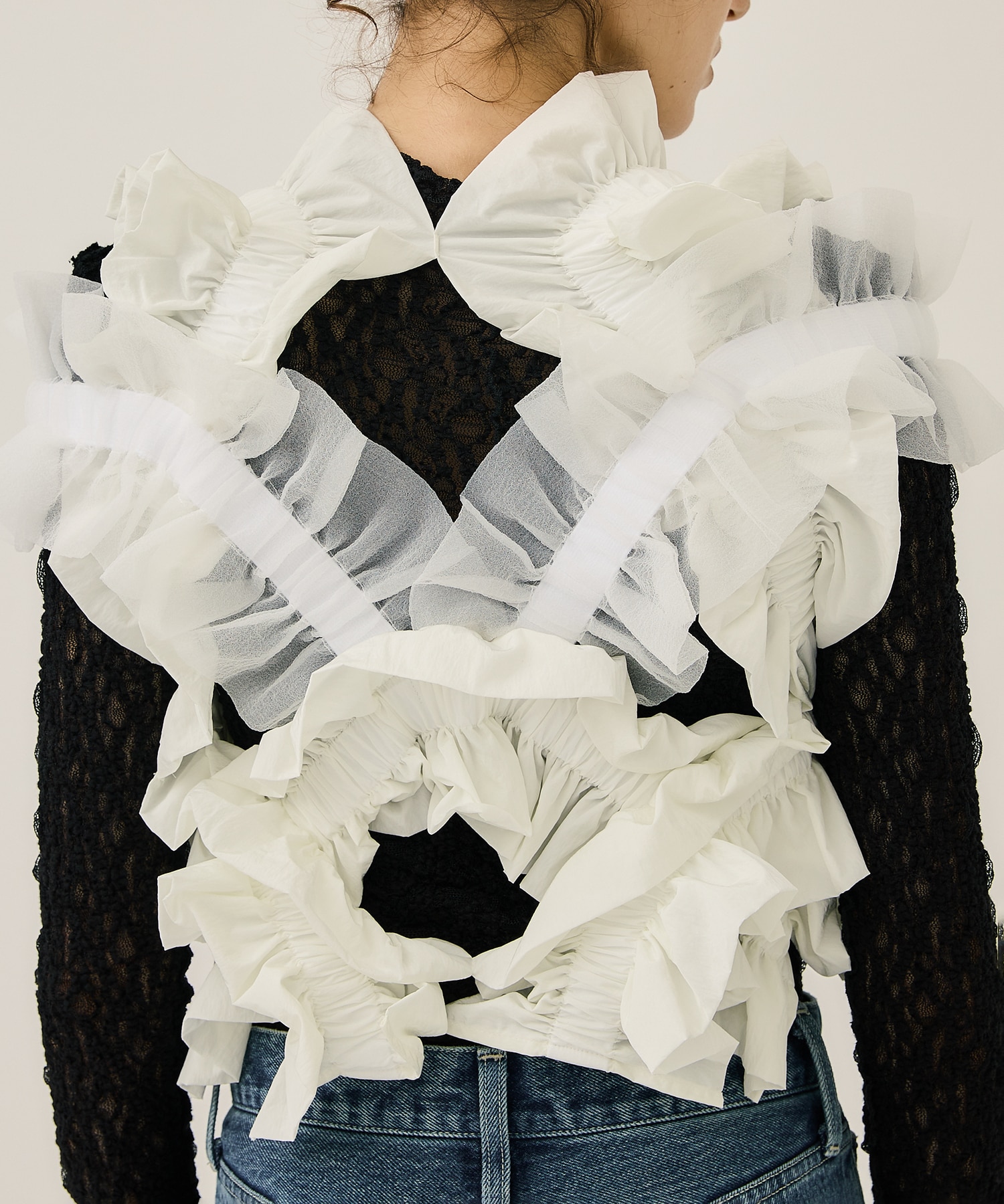 Ex.kiki frill vest(FREE CLEAR): HOUGA: WOMENS｜ STUDIOUS ONLINE