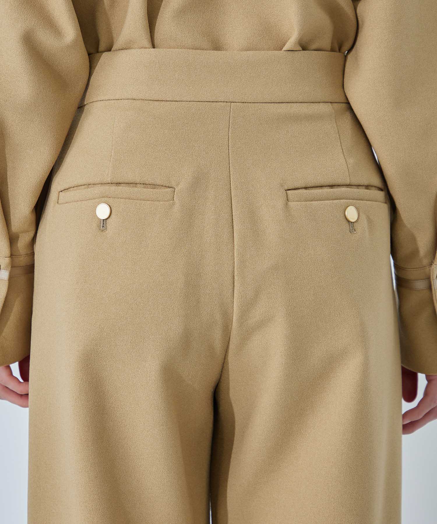 Front Pleats Georgette Pants STUDIOUS