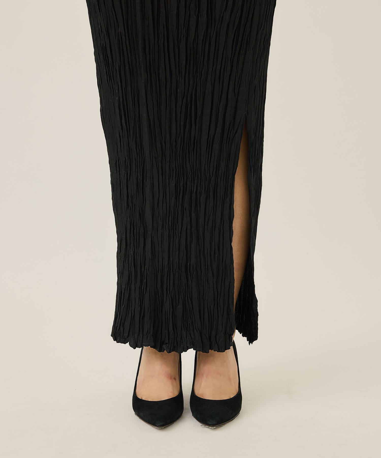 Wrinkle Pleats I-line Skirt(1 BLACK): Mame Kurogouchi: WOMENS