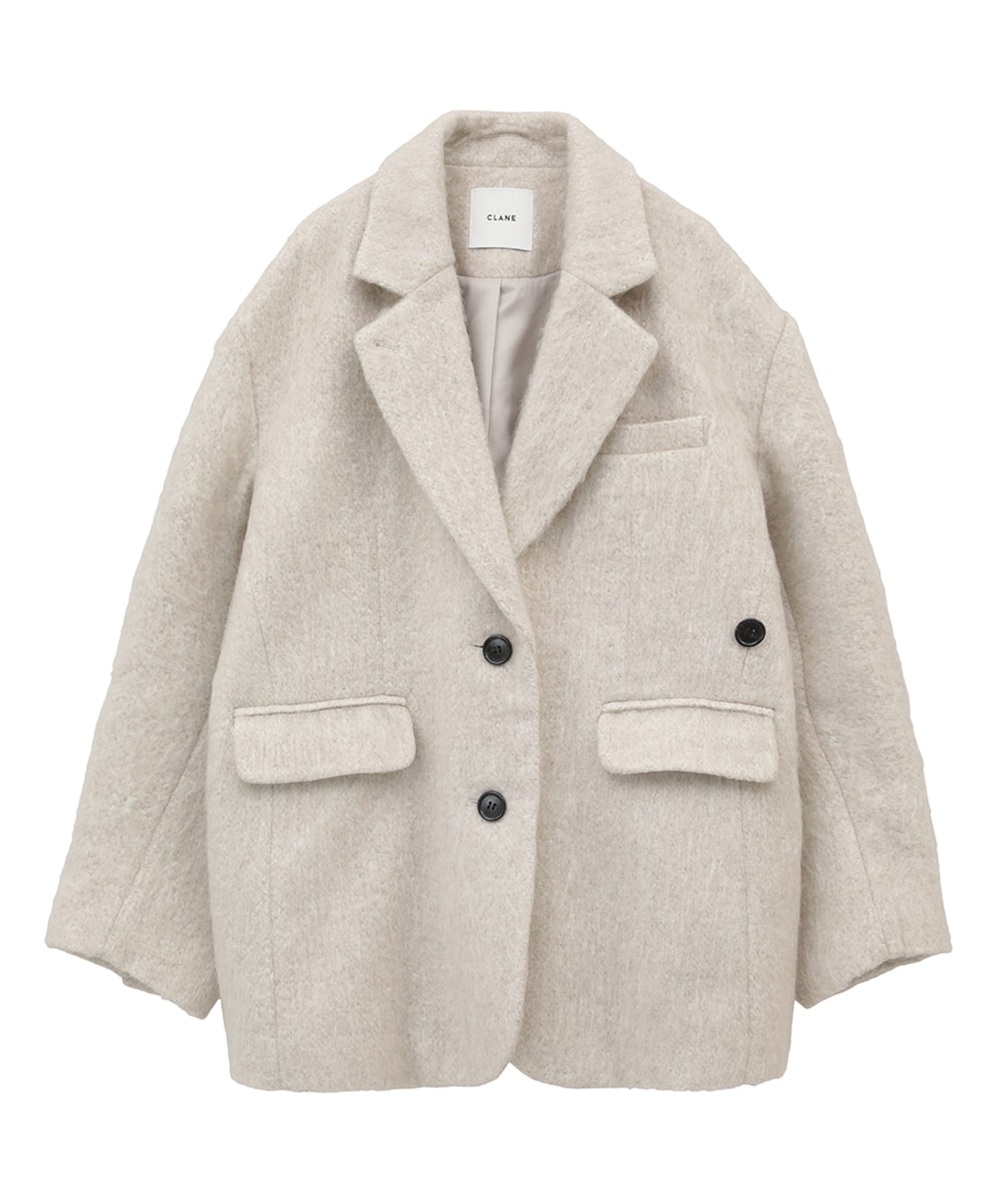 MIX SHAGGY OVER TAILORED JACKET(1 IVORY): CLANE: WOMENS｜ STUDIOUS ...