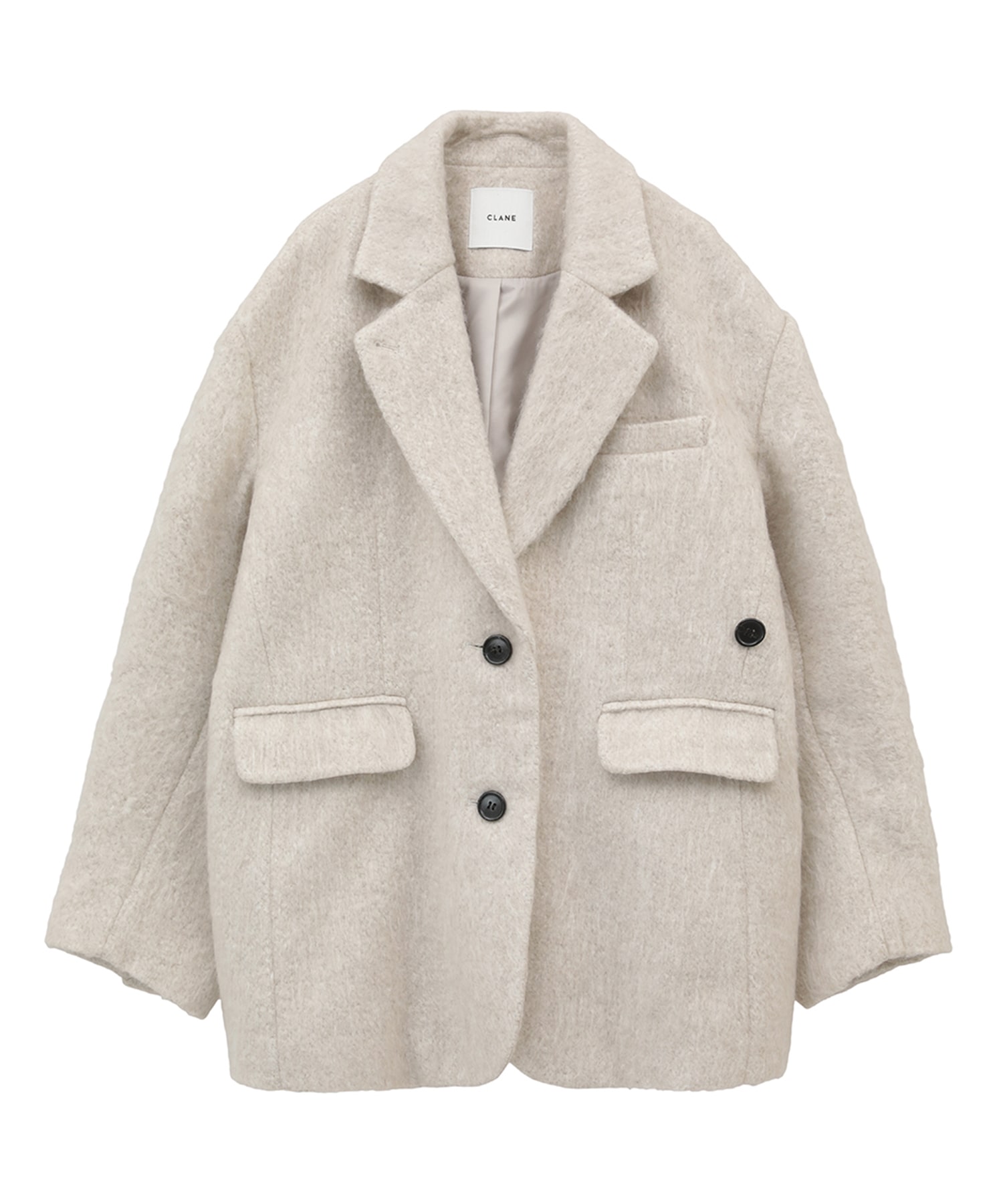 MIX SHAGGY OVER TAILORED JACKET(1 IVORY): CLANE: WOMENS｜ STUDIOUS