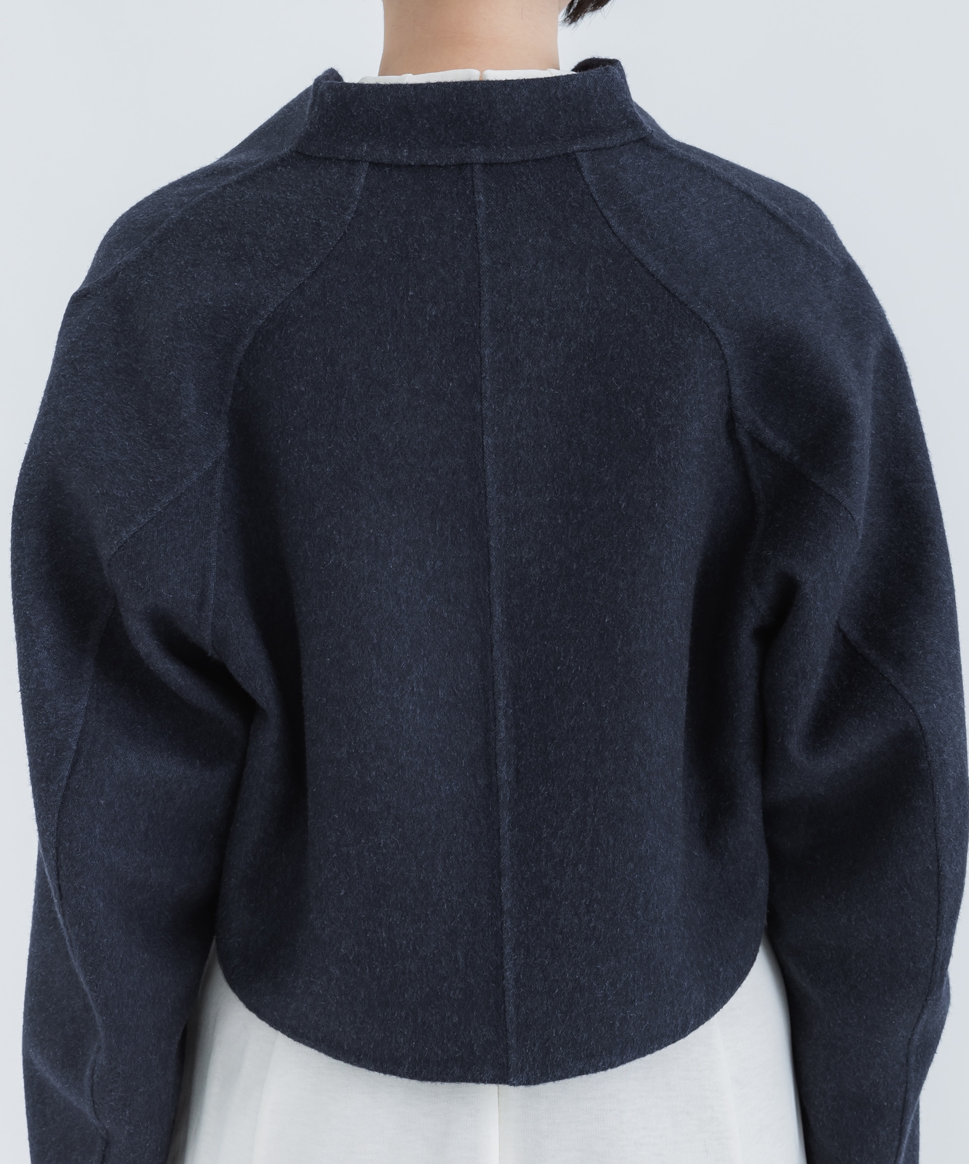 Silk Cashmere Reversible Sewing Bolero Jacket Mame Kurogouchi