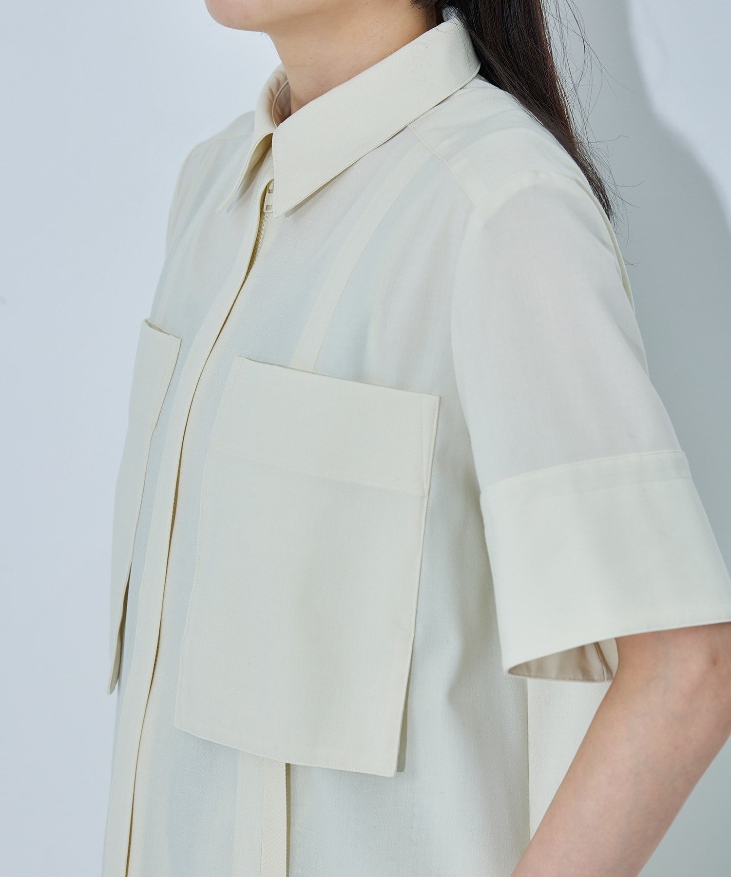 Half Sleeve Shirt Dress(1 IVORY): STUDIOUS: WOMENS｜ STUDIOUS 