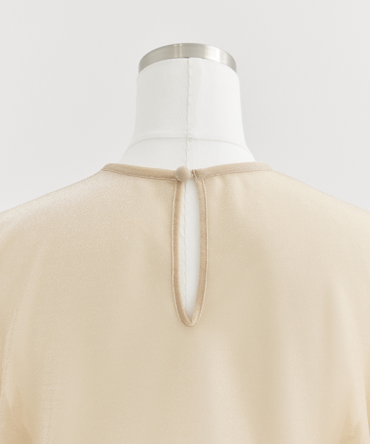 Lame Jersey Cropped Sheer Top Mame Kurogouchi