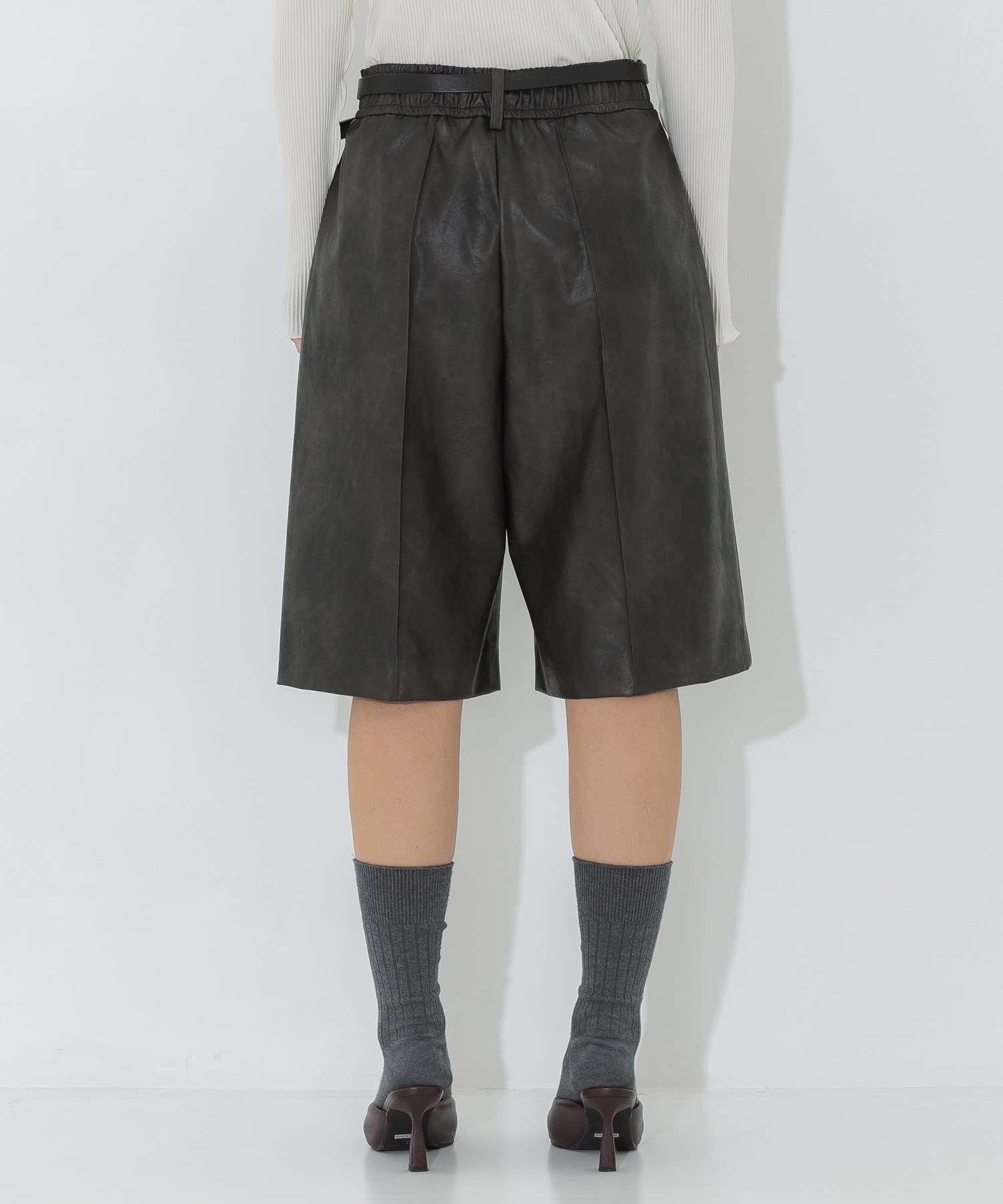 Faux Leather Half Pants STUDIOUS