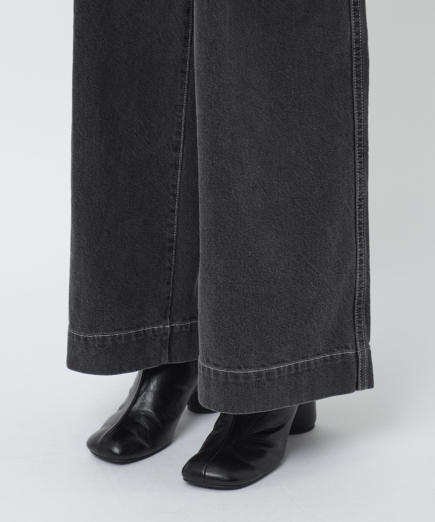 CORSET WAIST DENIM WIDE PANTS THINGS THAT MATTER