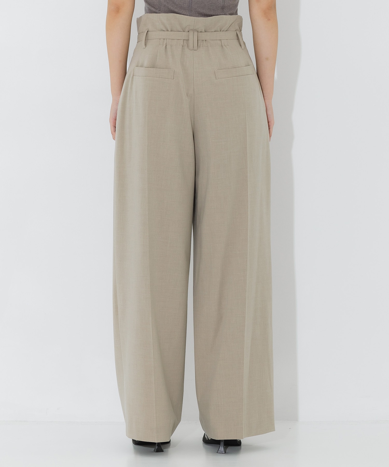 High Waist Tucked Trousers STUDIOUS