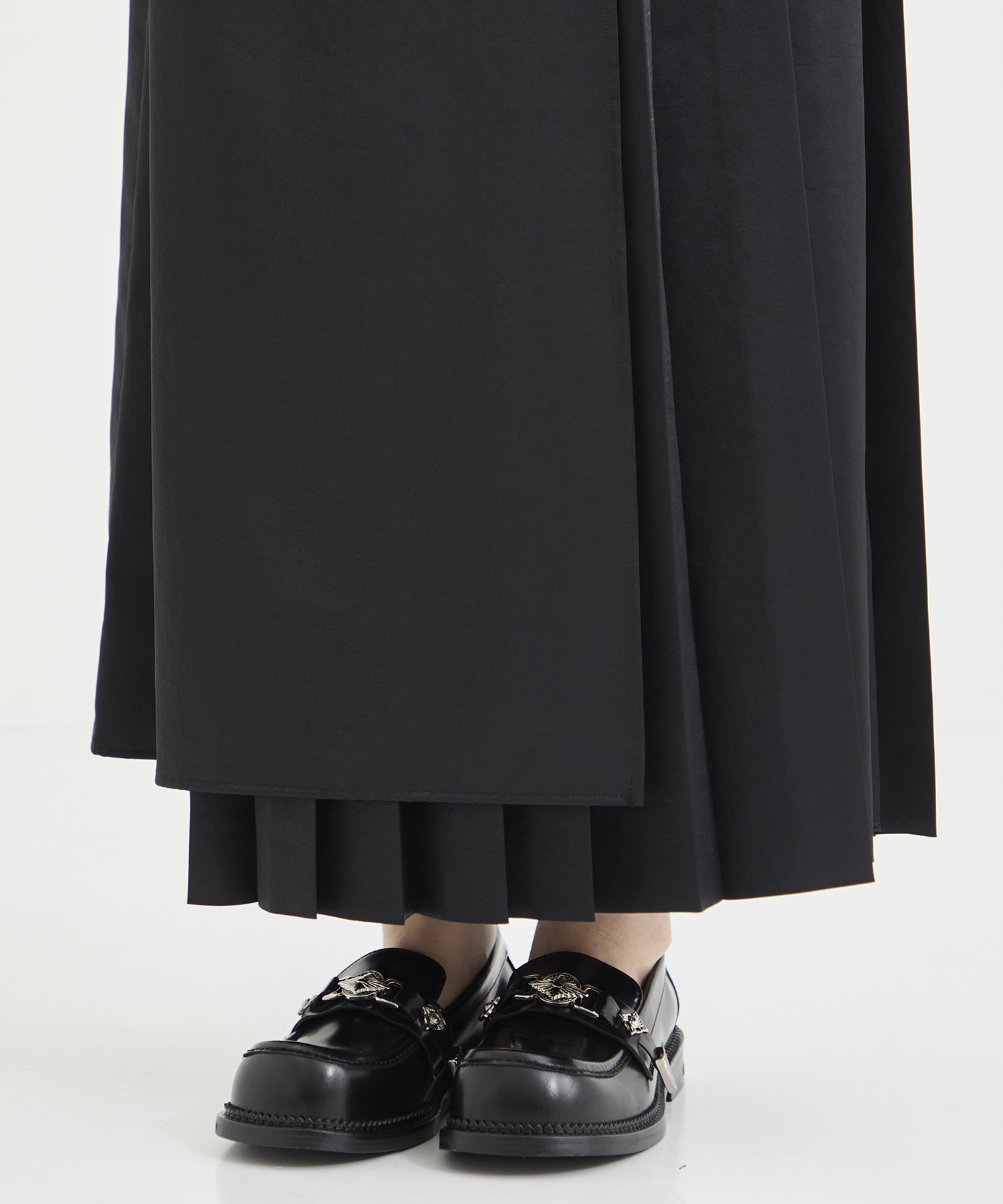 Satin pleated rap skirt 08sircus