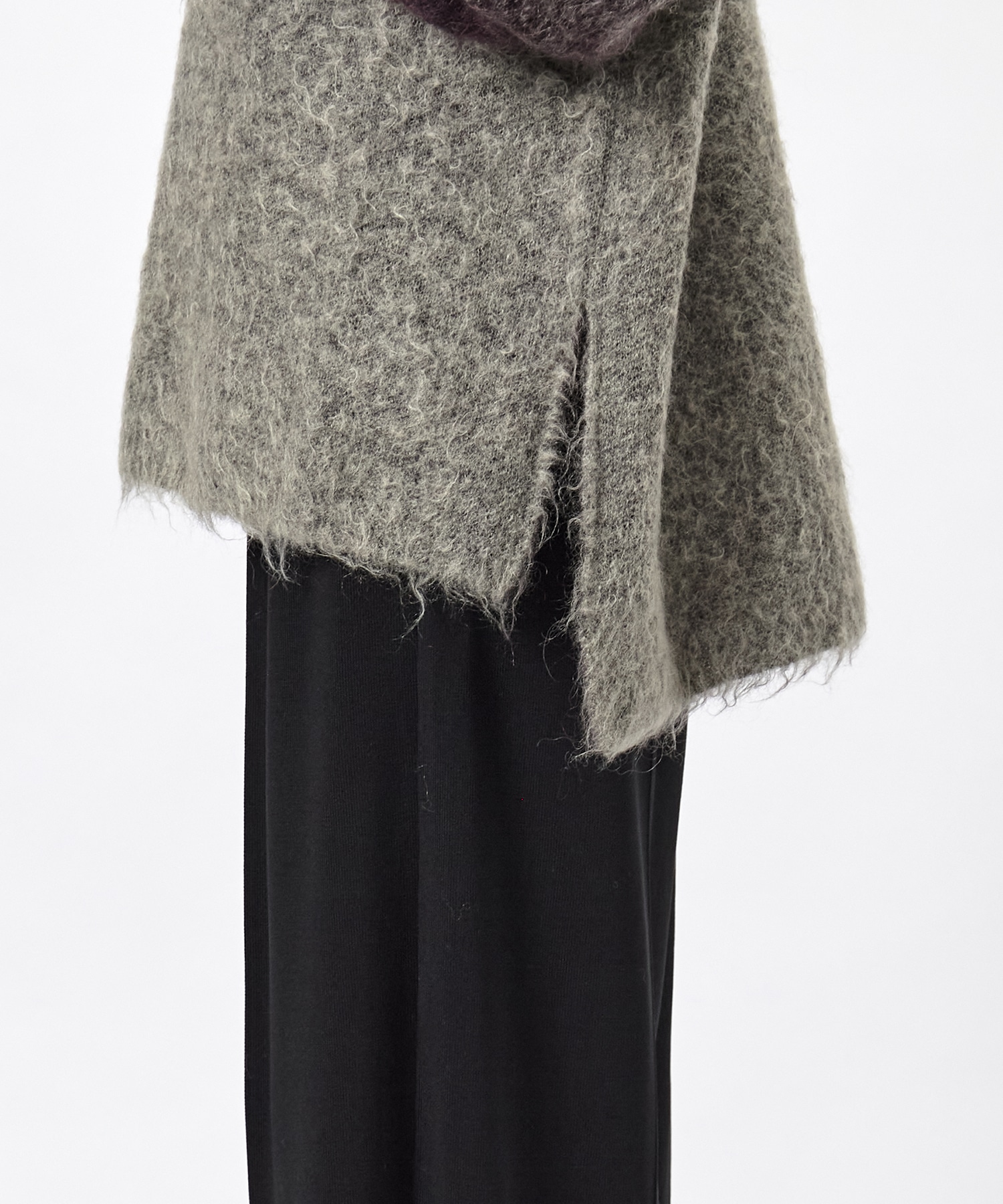 MOHAIR OPEN HIGHNECK KNIT MUKASA