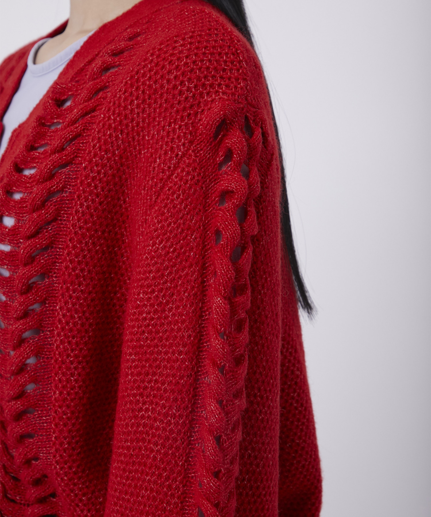 ウールモヘアZIP Knit Cardigan PEIEN