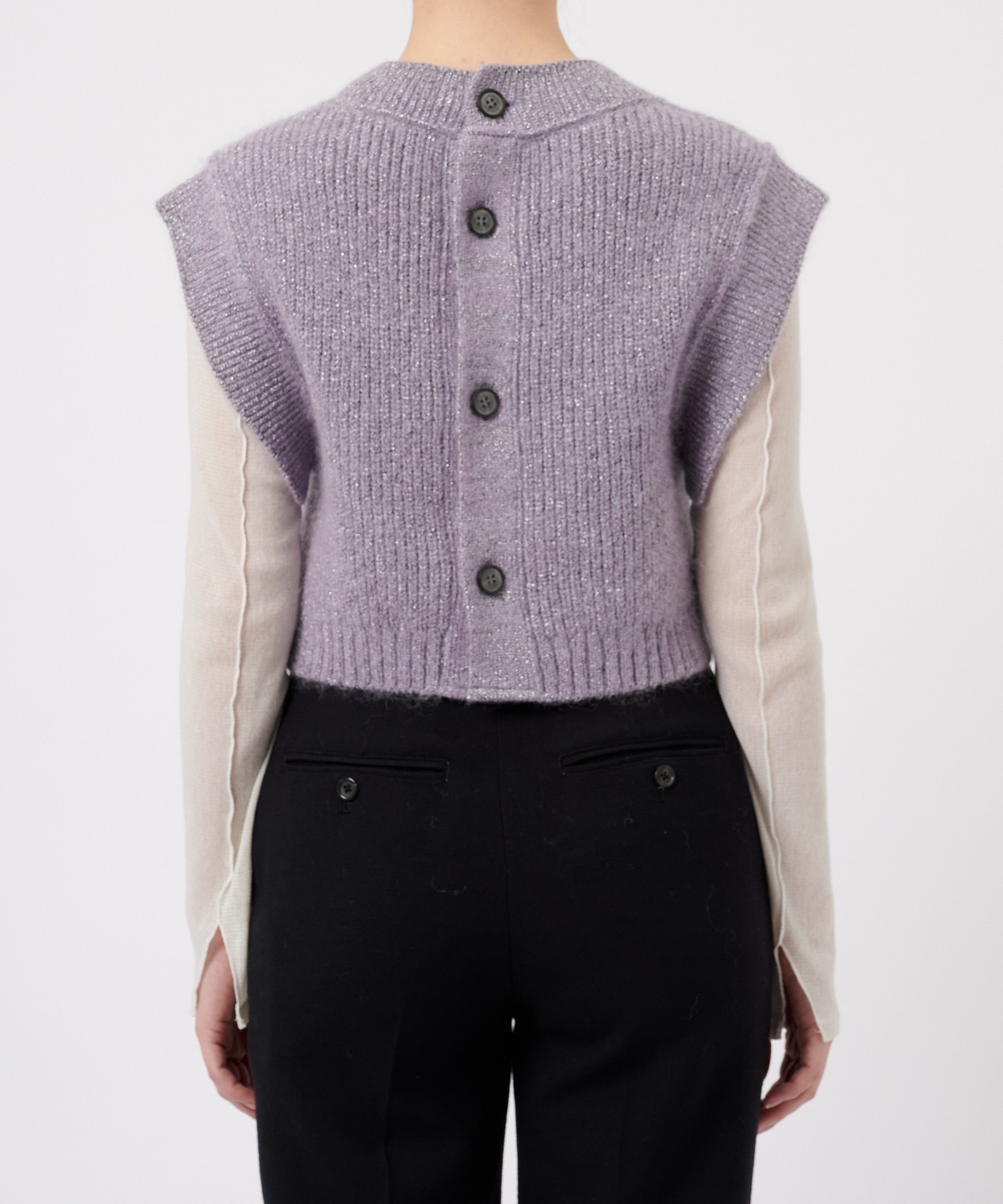 Mohair Lame Knit Vest STUDIOUS