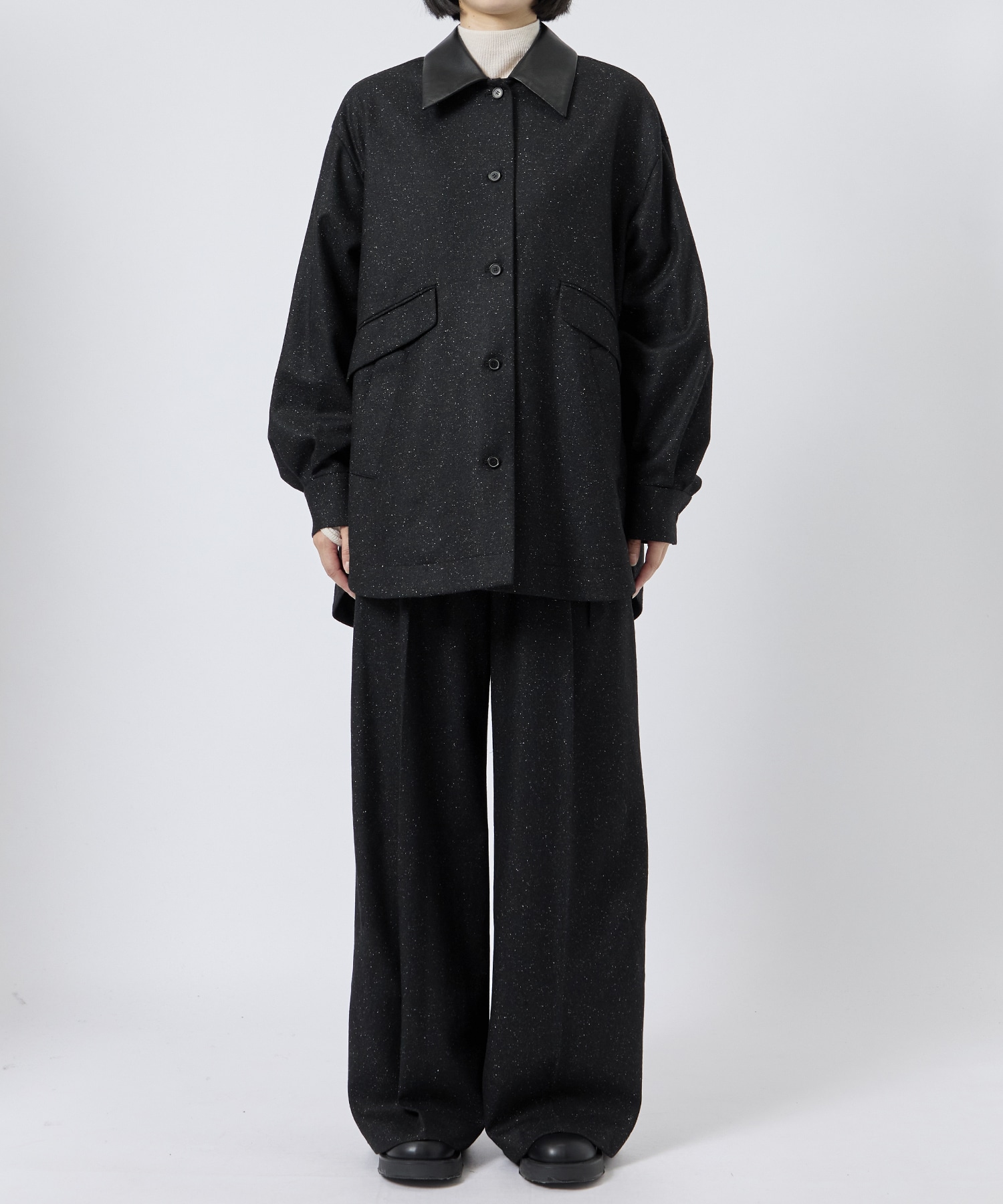 SILK NEP WIDE PANTS IHNN