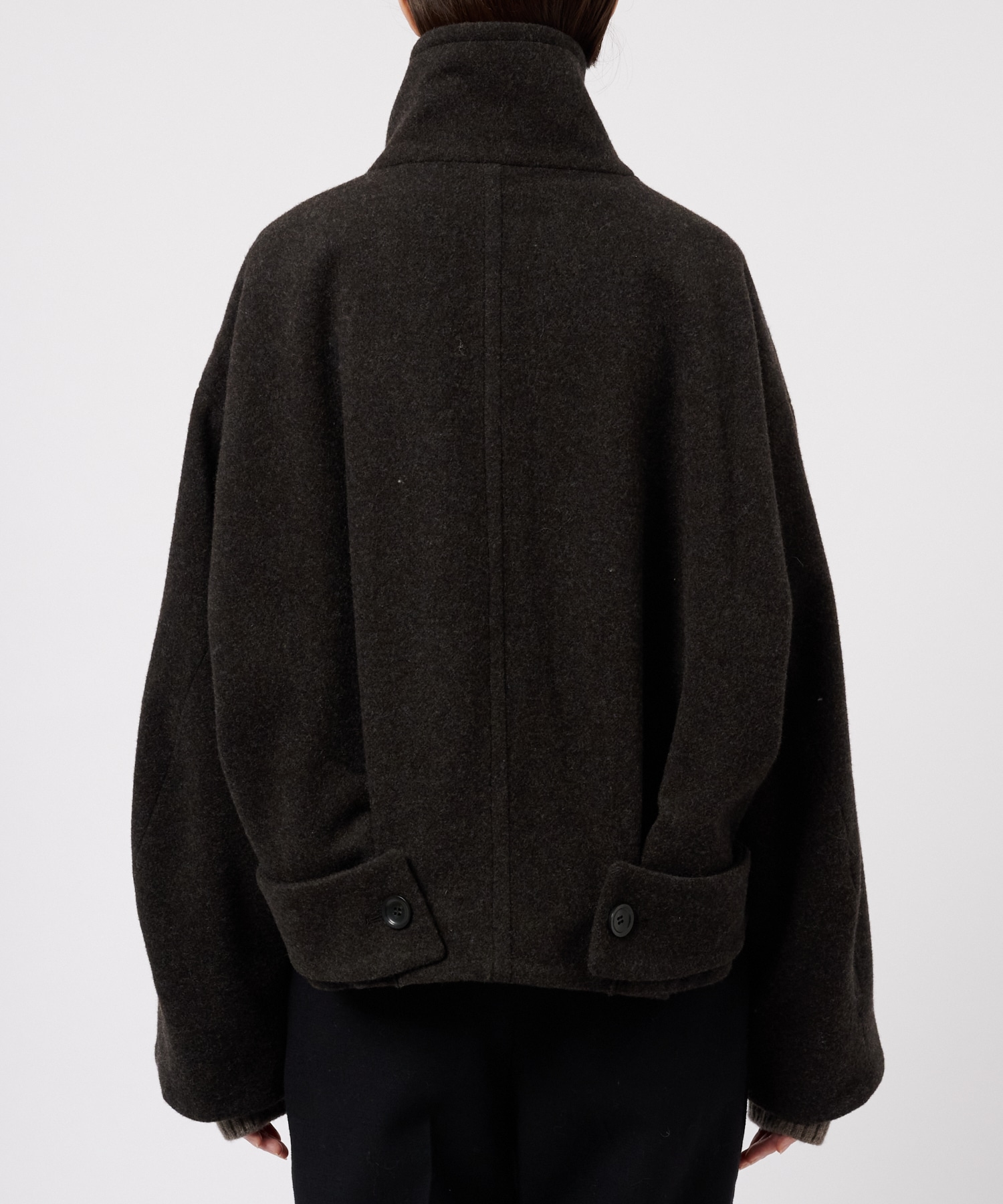 Stand Collar Wool Blouson STUDIOUS