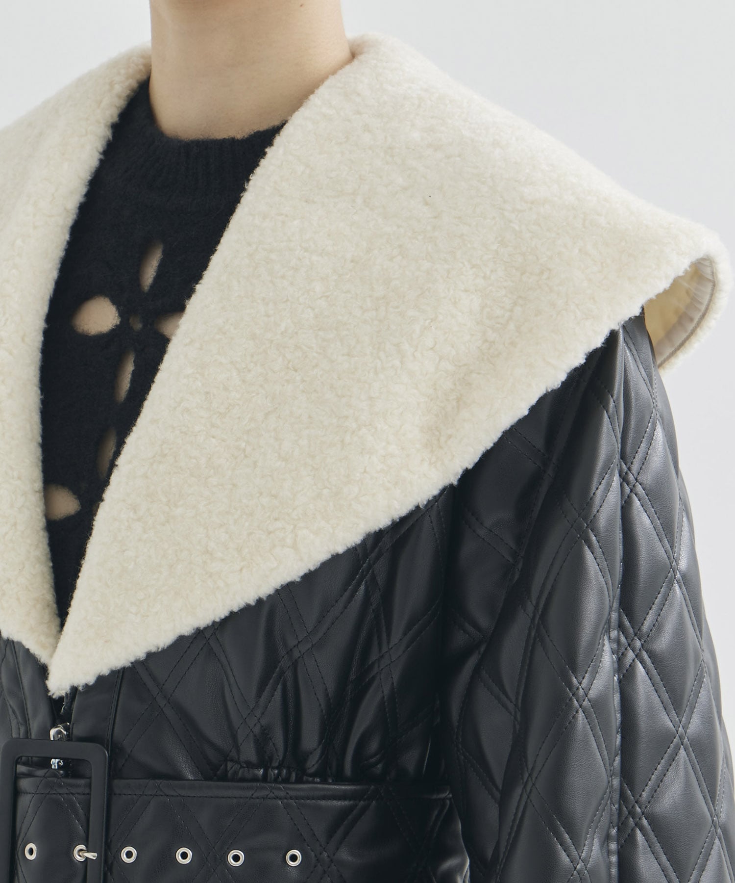 FAUX-LEATHER QUILTED JACKET FETICO