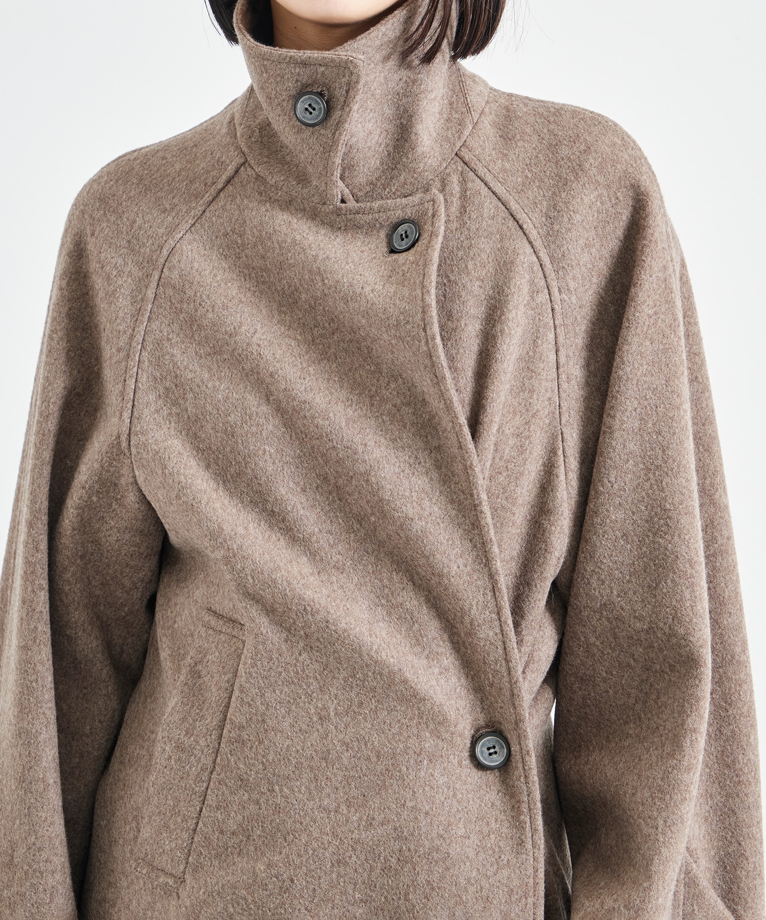 Stand Collar Wool Coat STUDIOUS