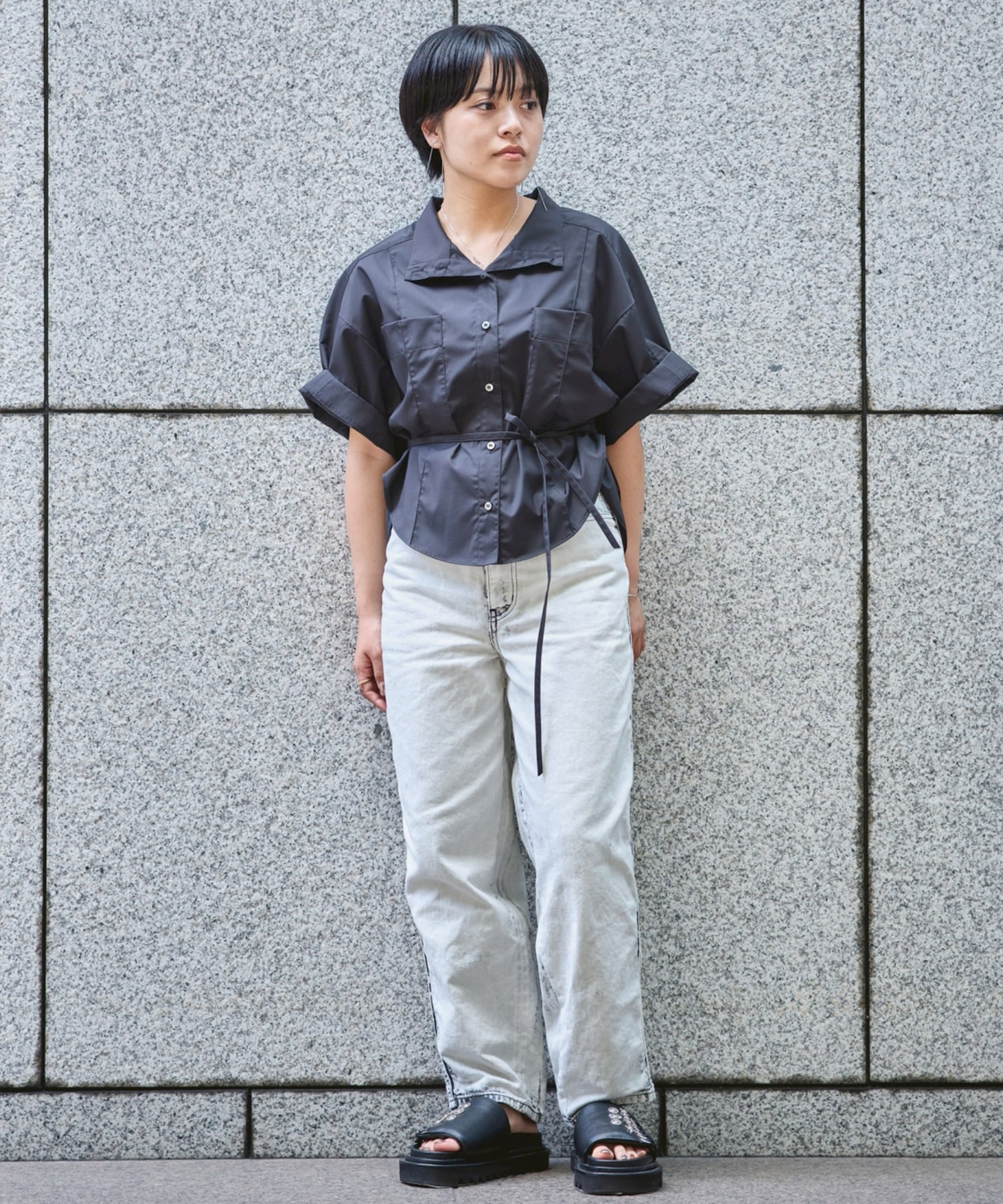 2way Collar Cotton Shirt STUDIOUS