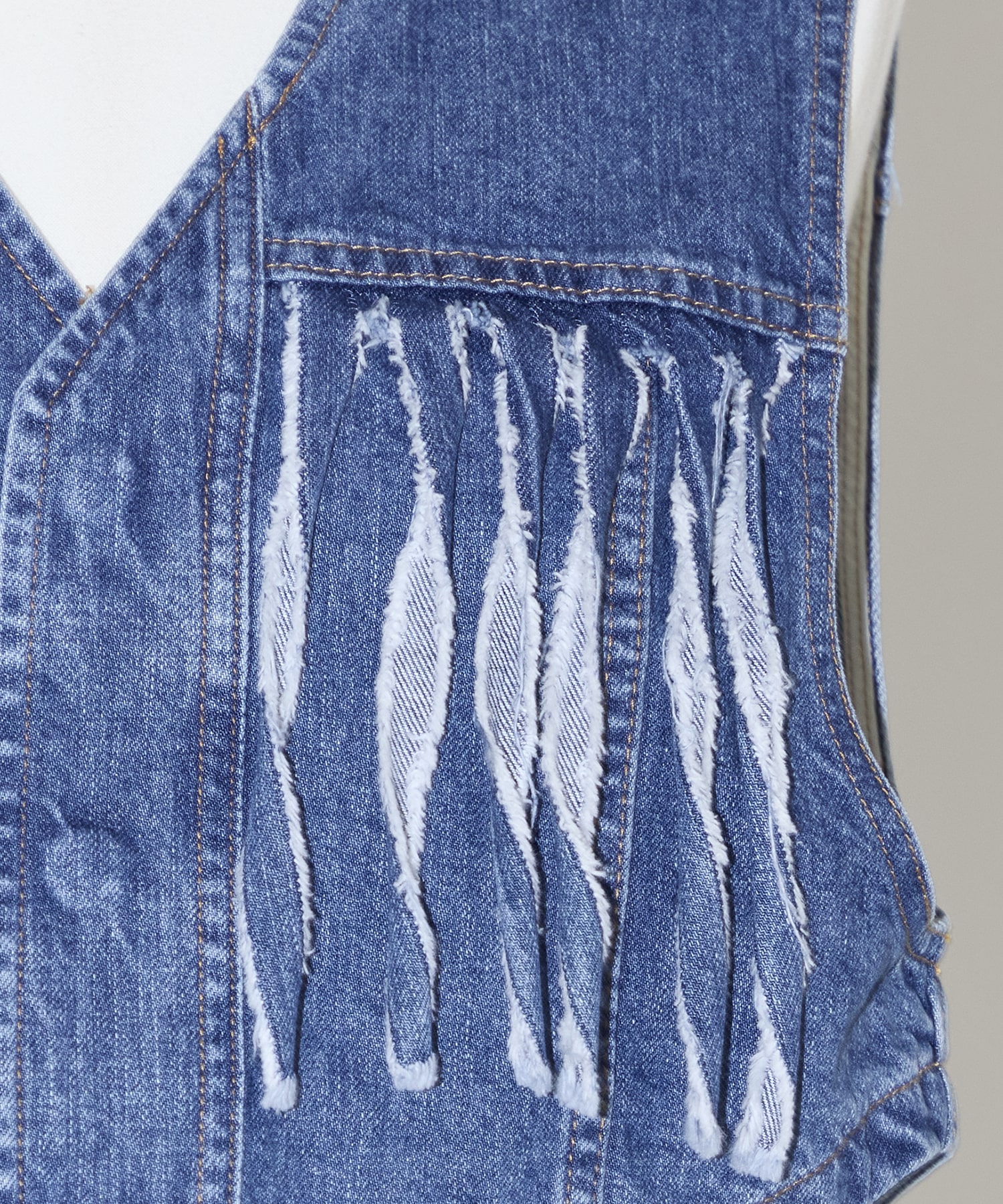 Denim fringe vest TOGA