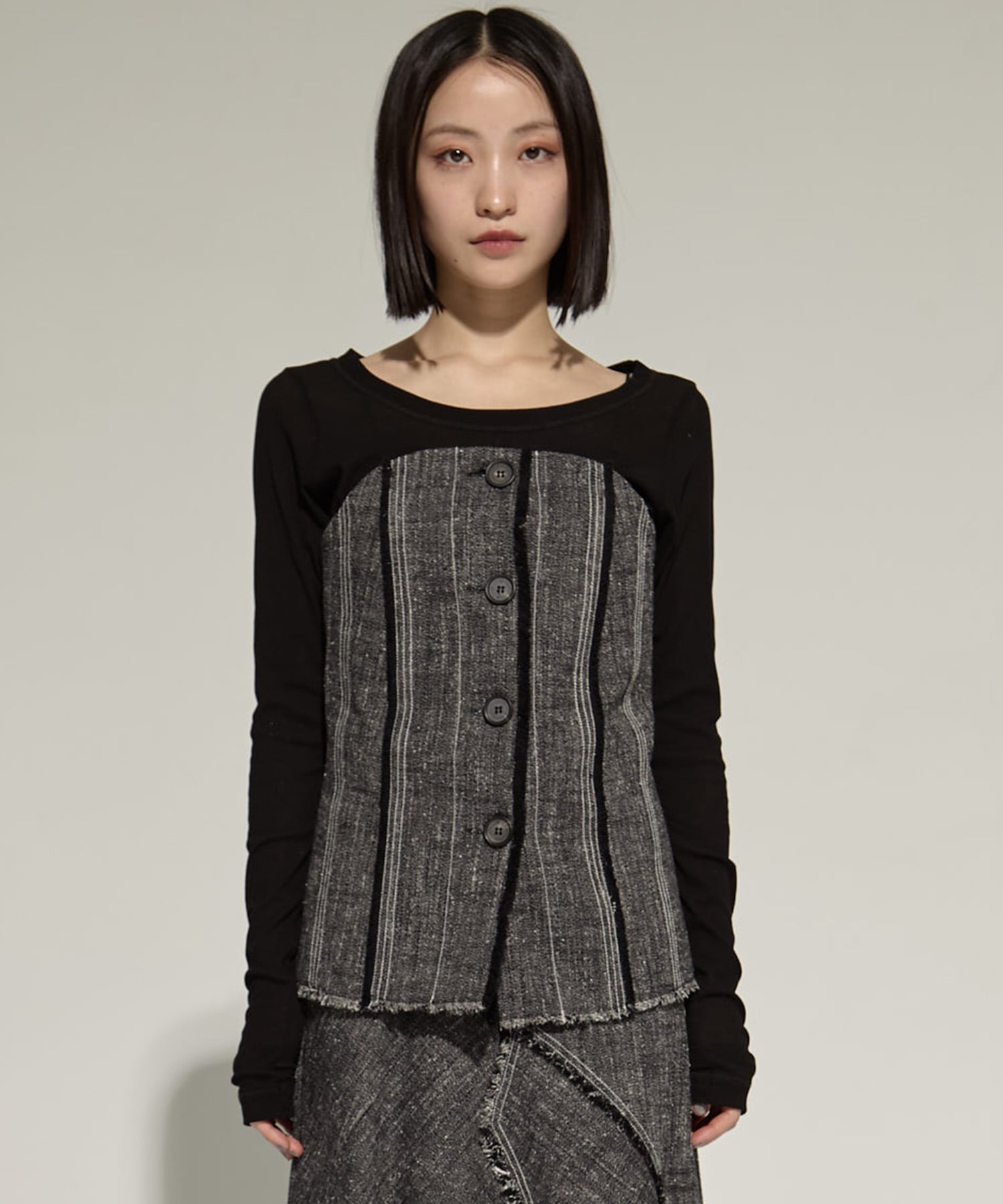 Silk Linen Bustier Combi Top STUDIOUS