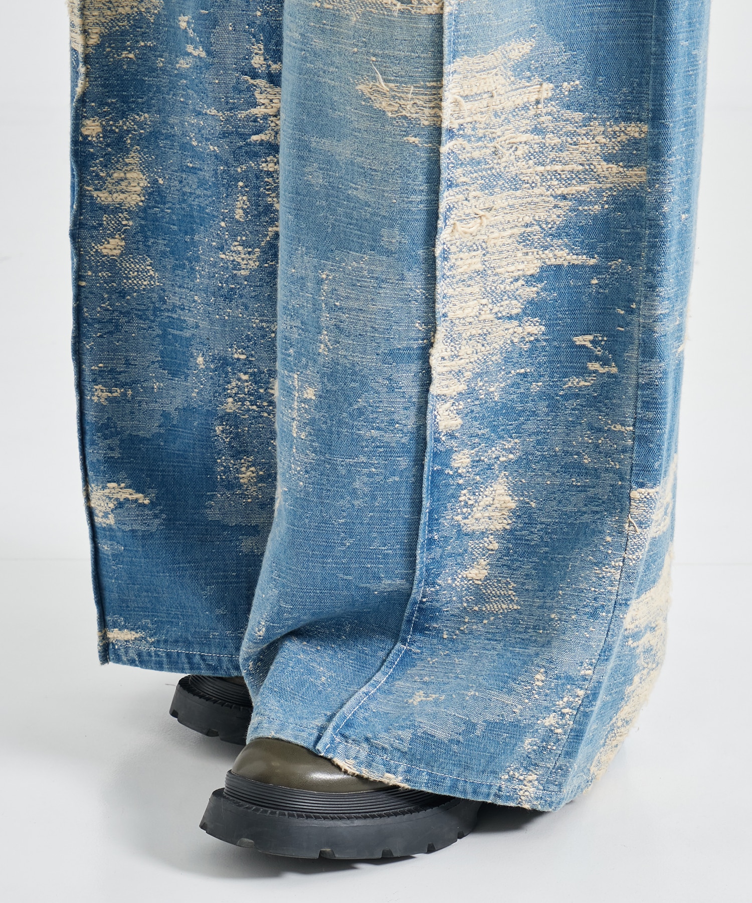 DENIM WIDE SLACKS TAAKK