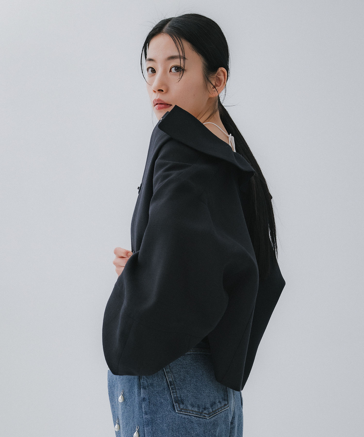COCOON SLEEVE SHORT JACKET CLANE