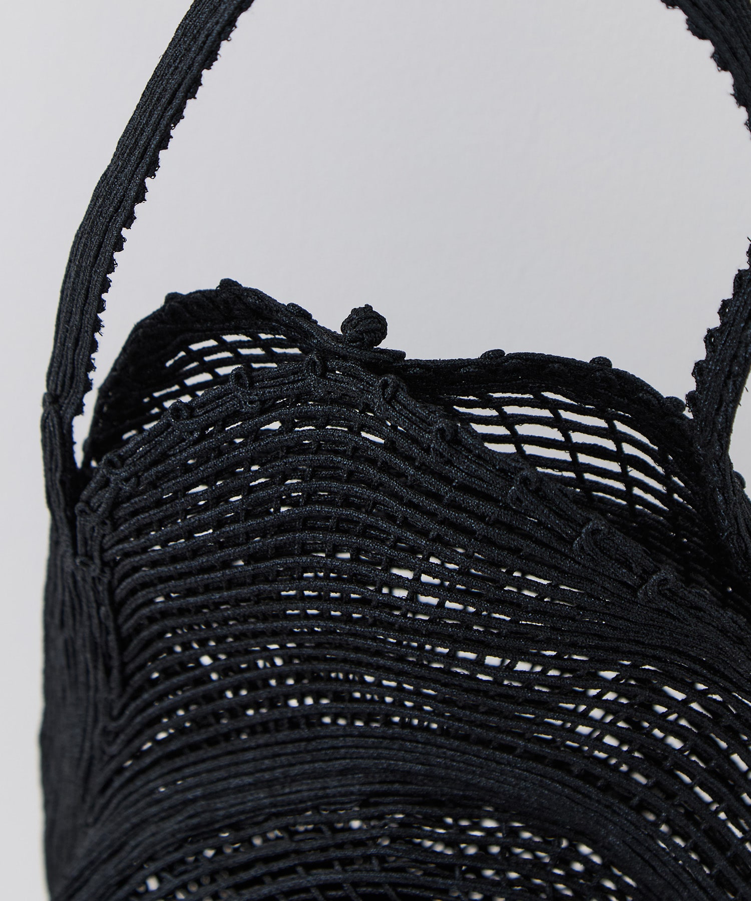 Cording Embroidery Round Shape Bag Mame Kurogouchi