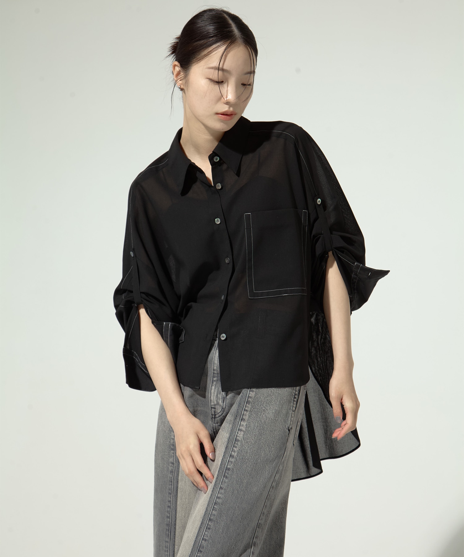 Matte Sheer Over Shirt STUDIOUS