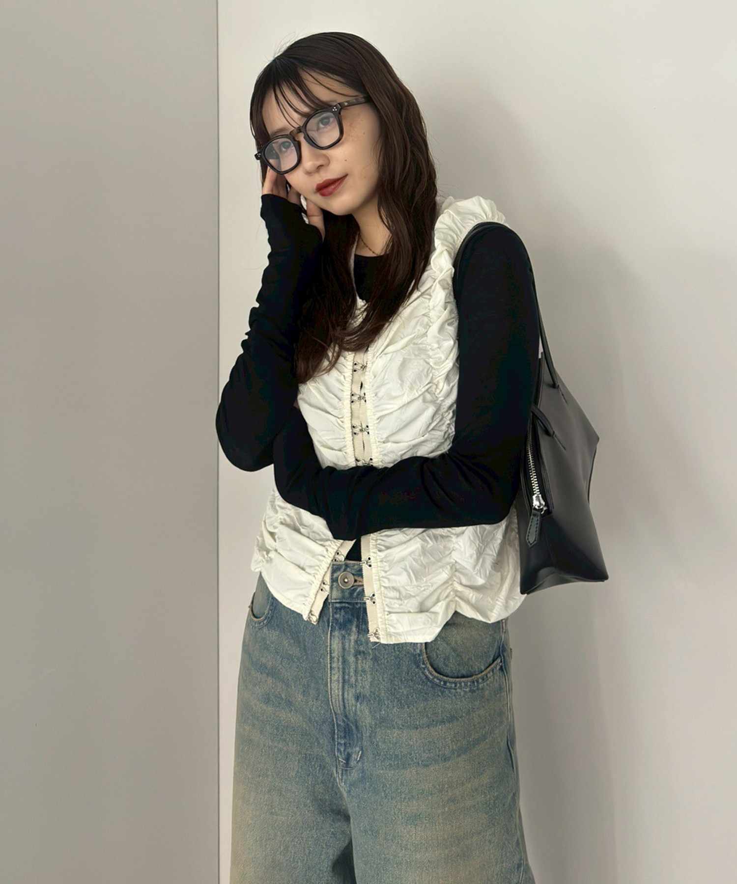 Piping Shirring Blouse TODAYFUL