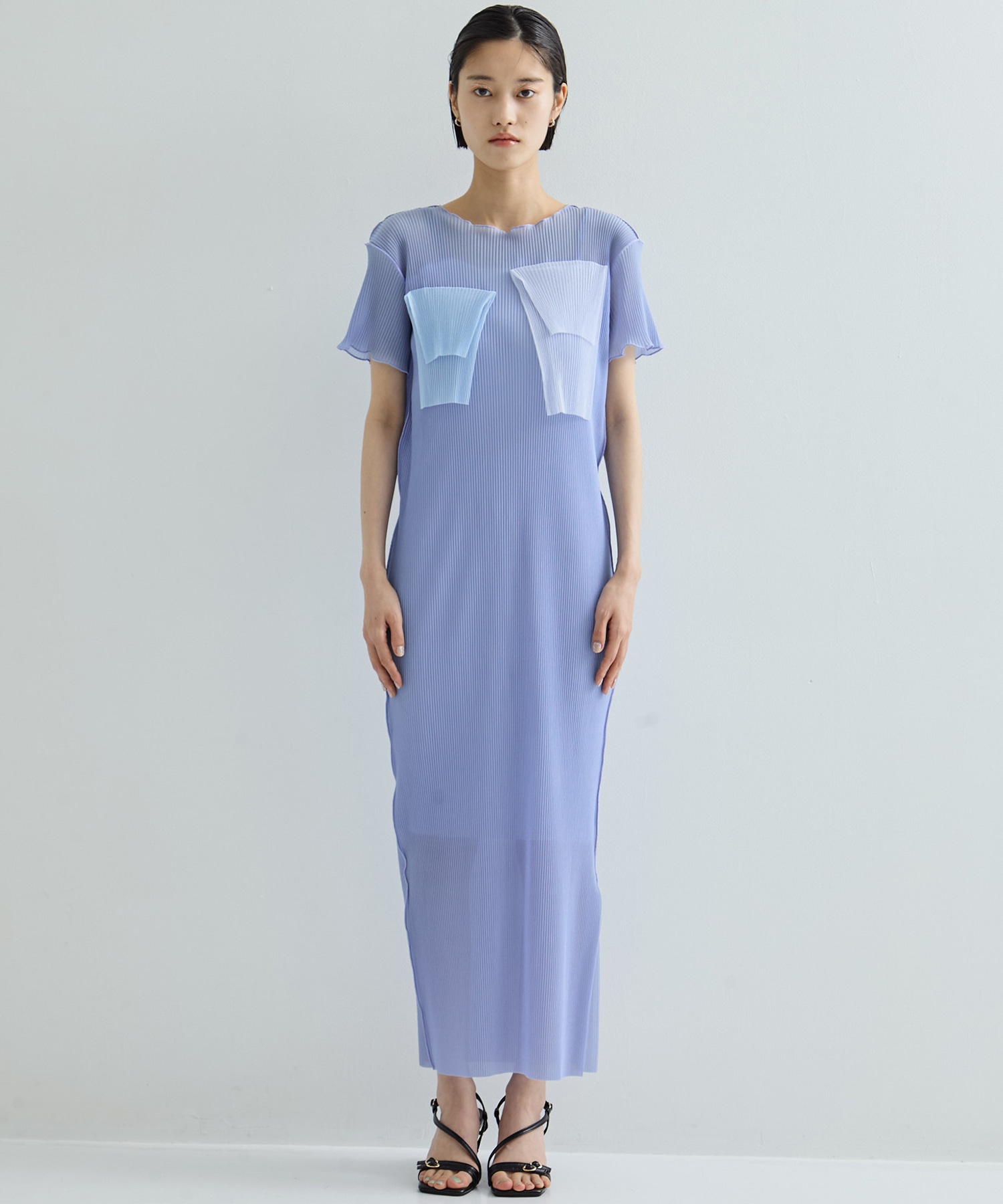 別注SHEER LAYERED SHORT SLEEVE DRESS kotohayokozawa