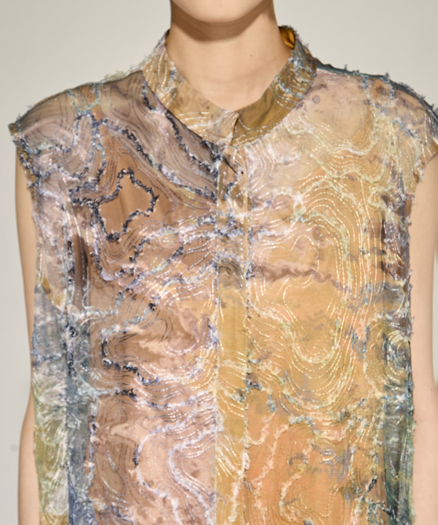 RIPPLE SHAGGY ART DRESS AMERI