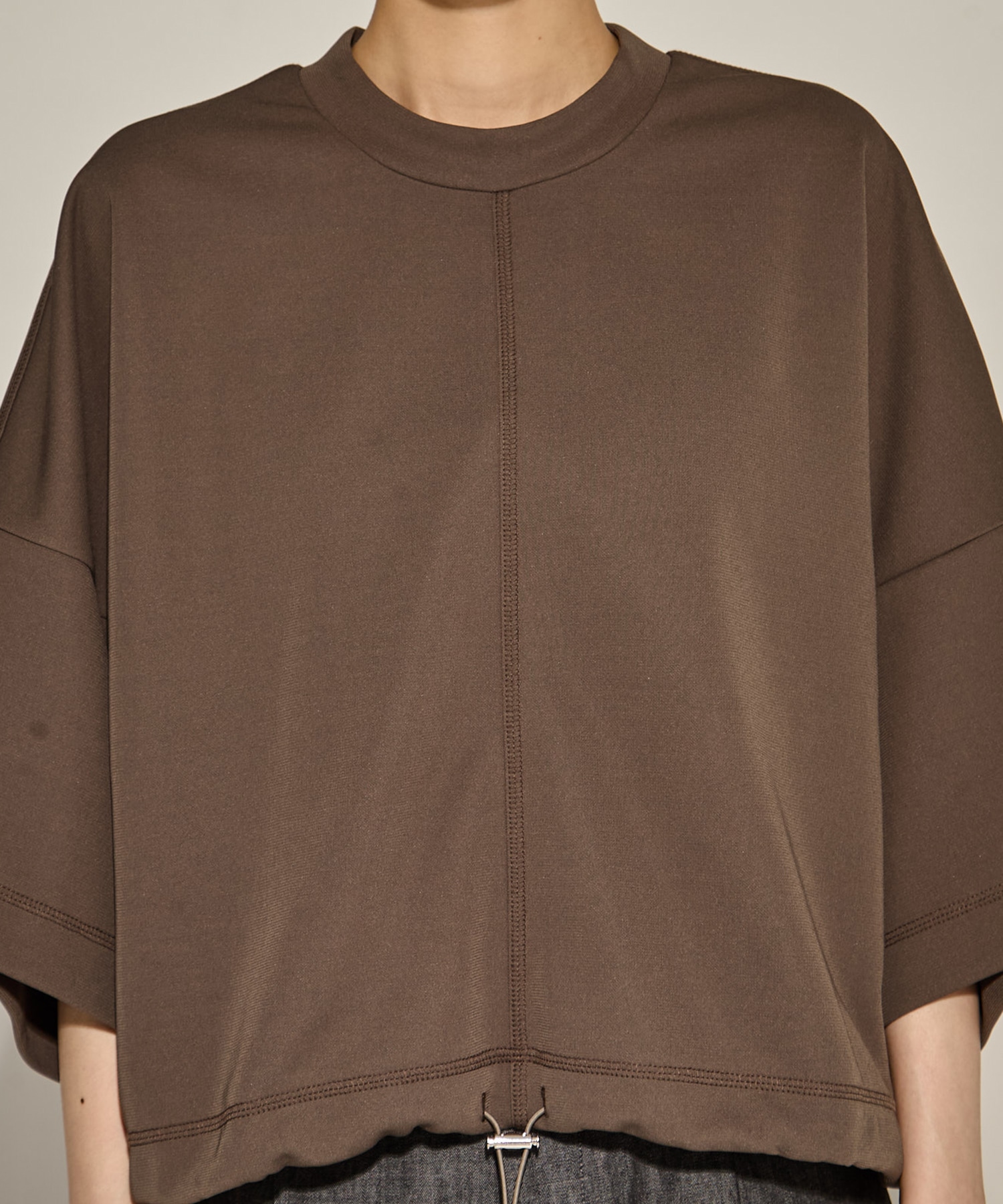 Draw Cord Hem Cropped T UJOH
