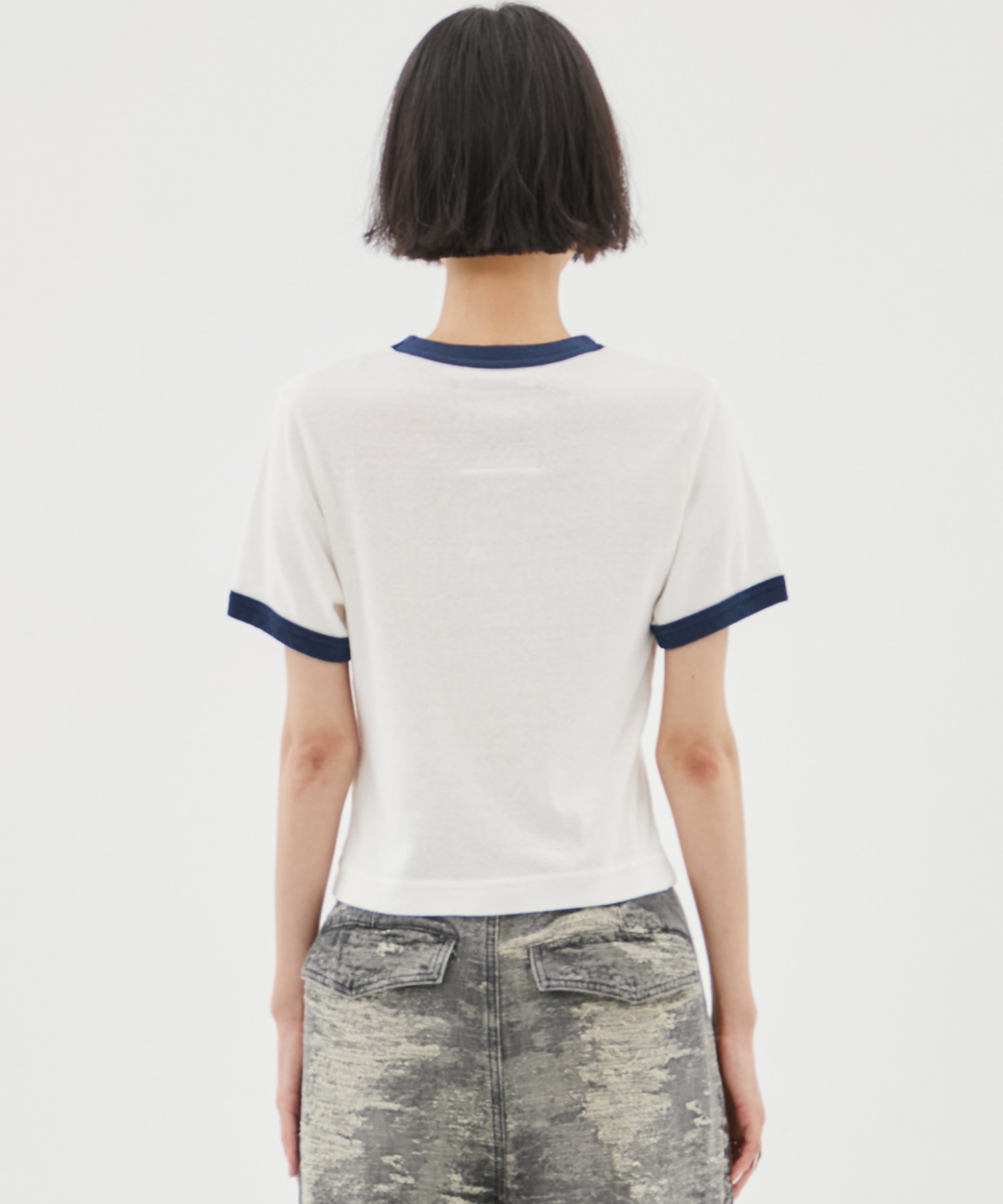 SMILY FACE PRINTED MINI TEE Maison MIHARA YASUHIRO