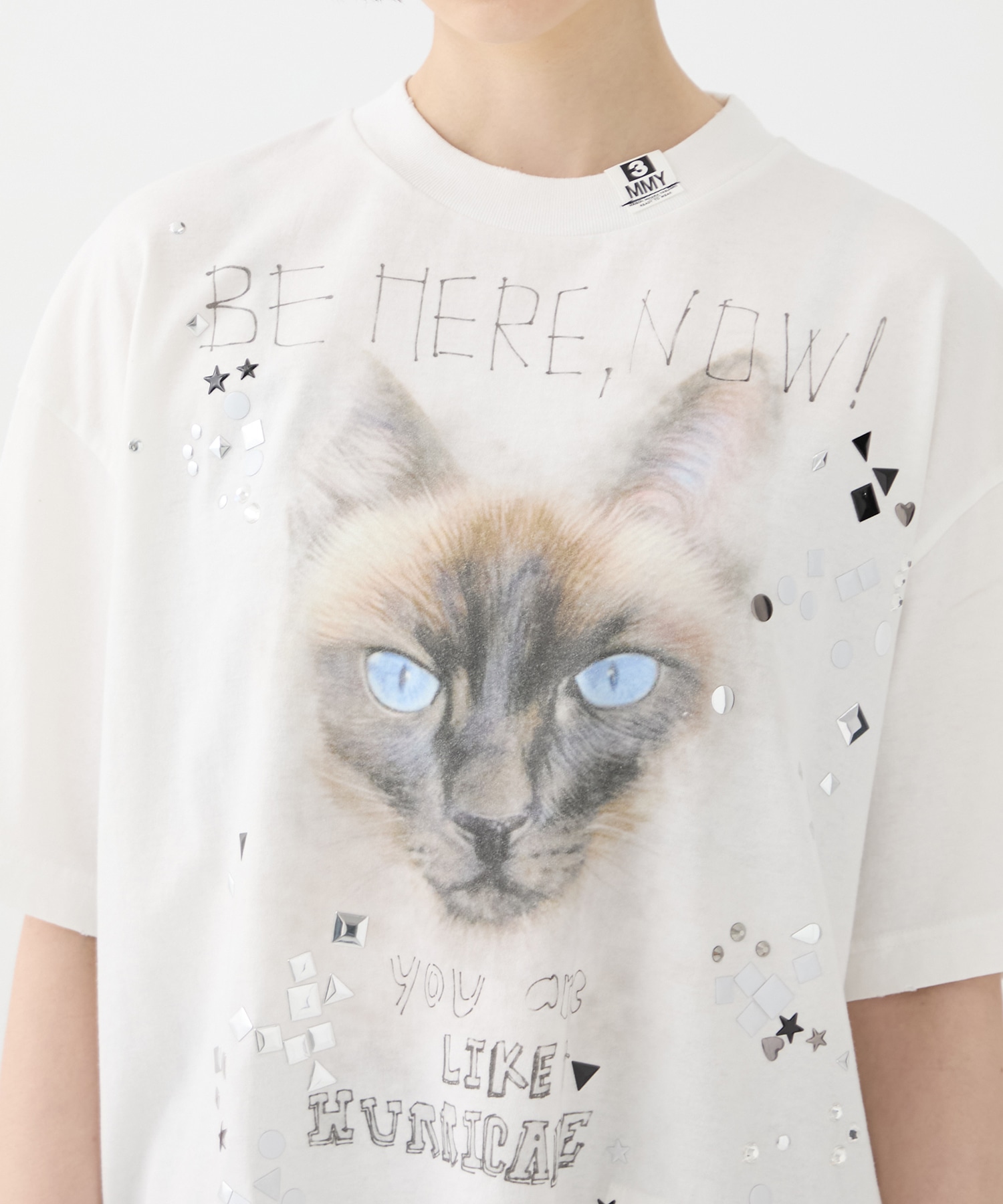EMBELLISHED DISTRESSED TEE Maison MIHARA YASUHIRO