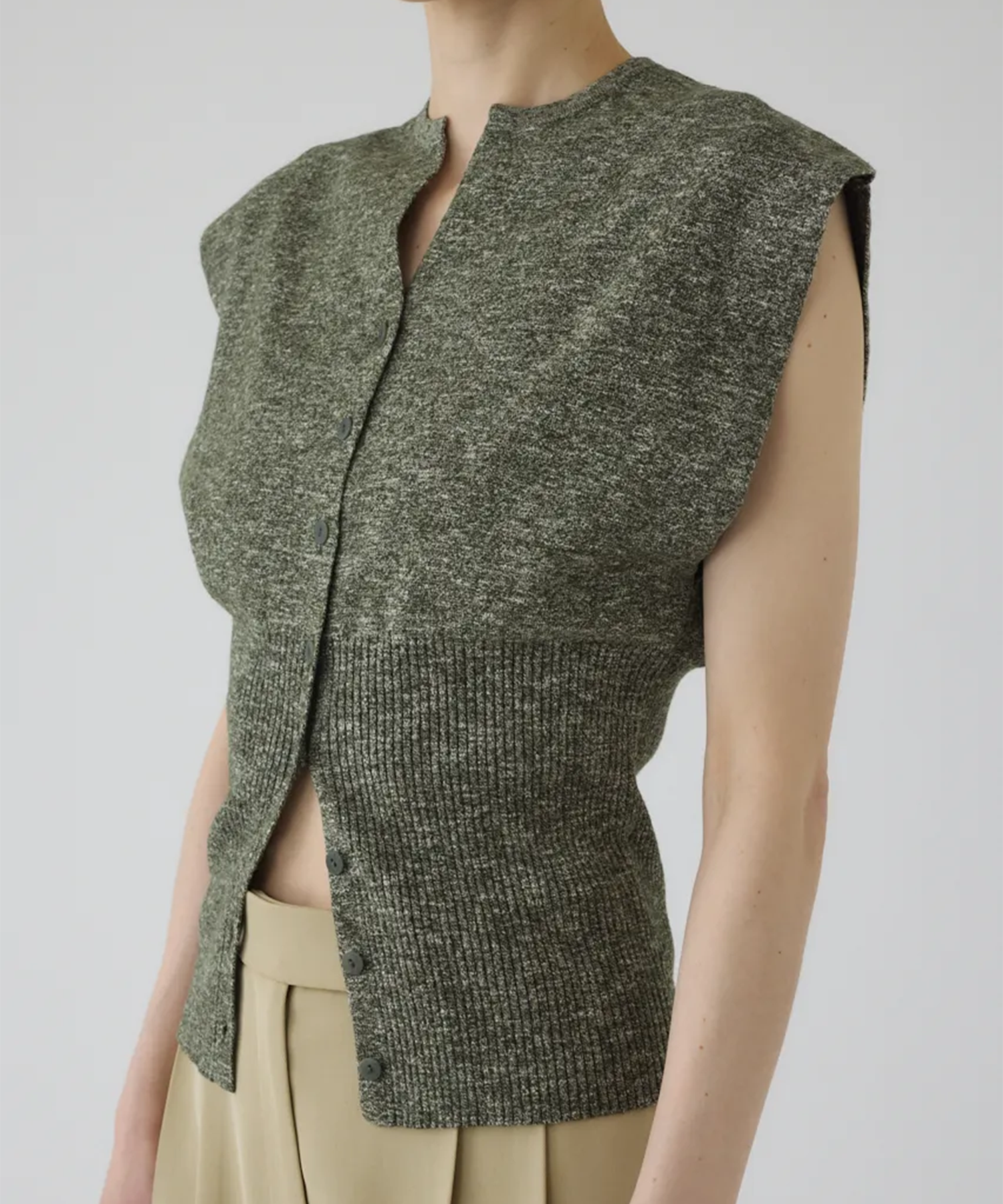 Mix yarn rib knit RIM.ARK