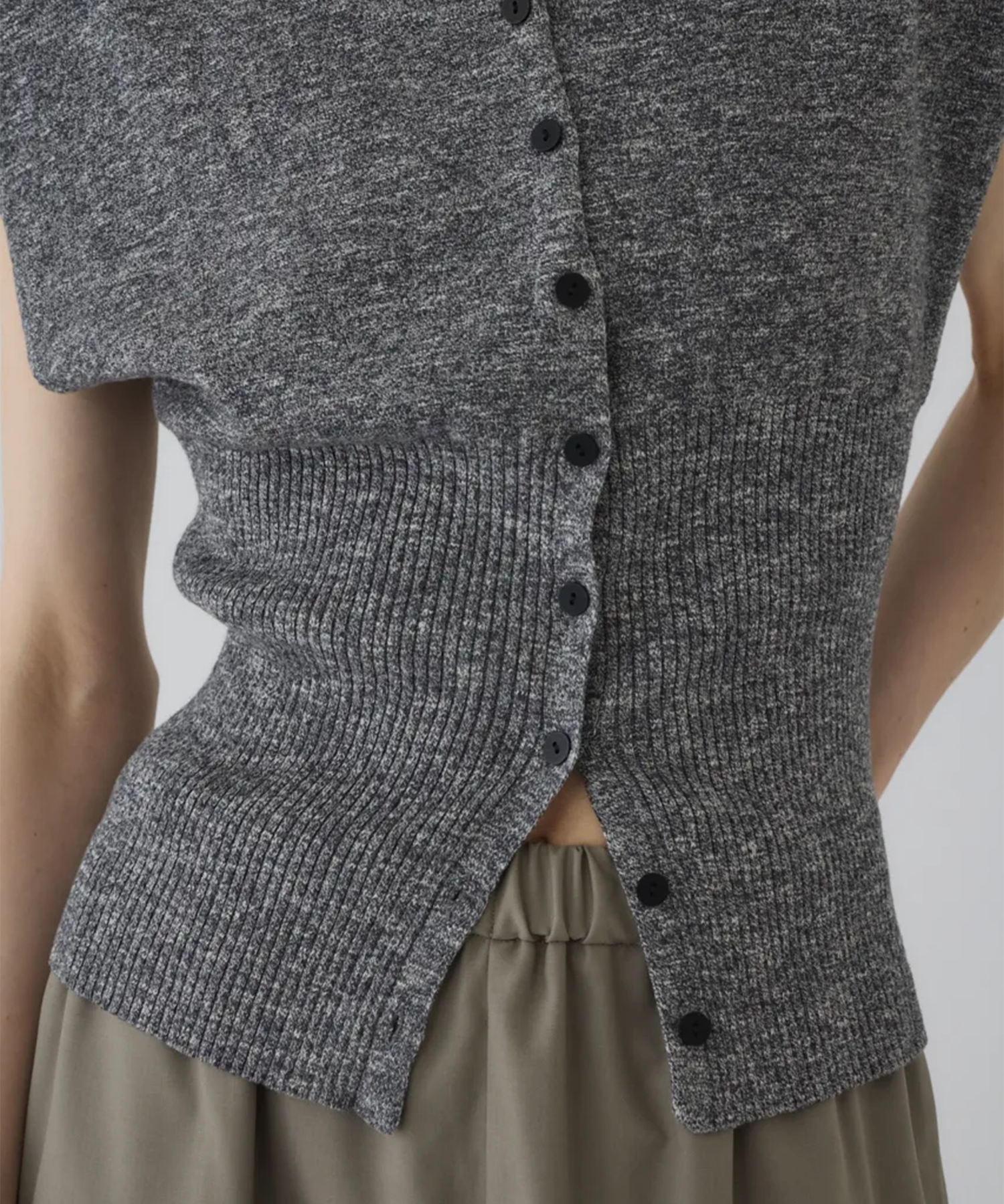 Mix yarn rib knit RIM.ARK