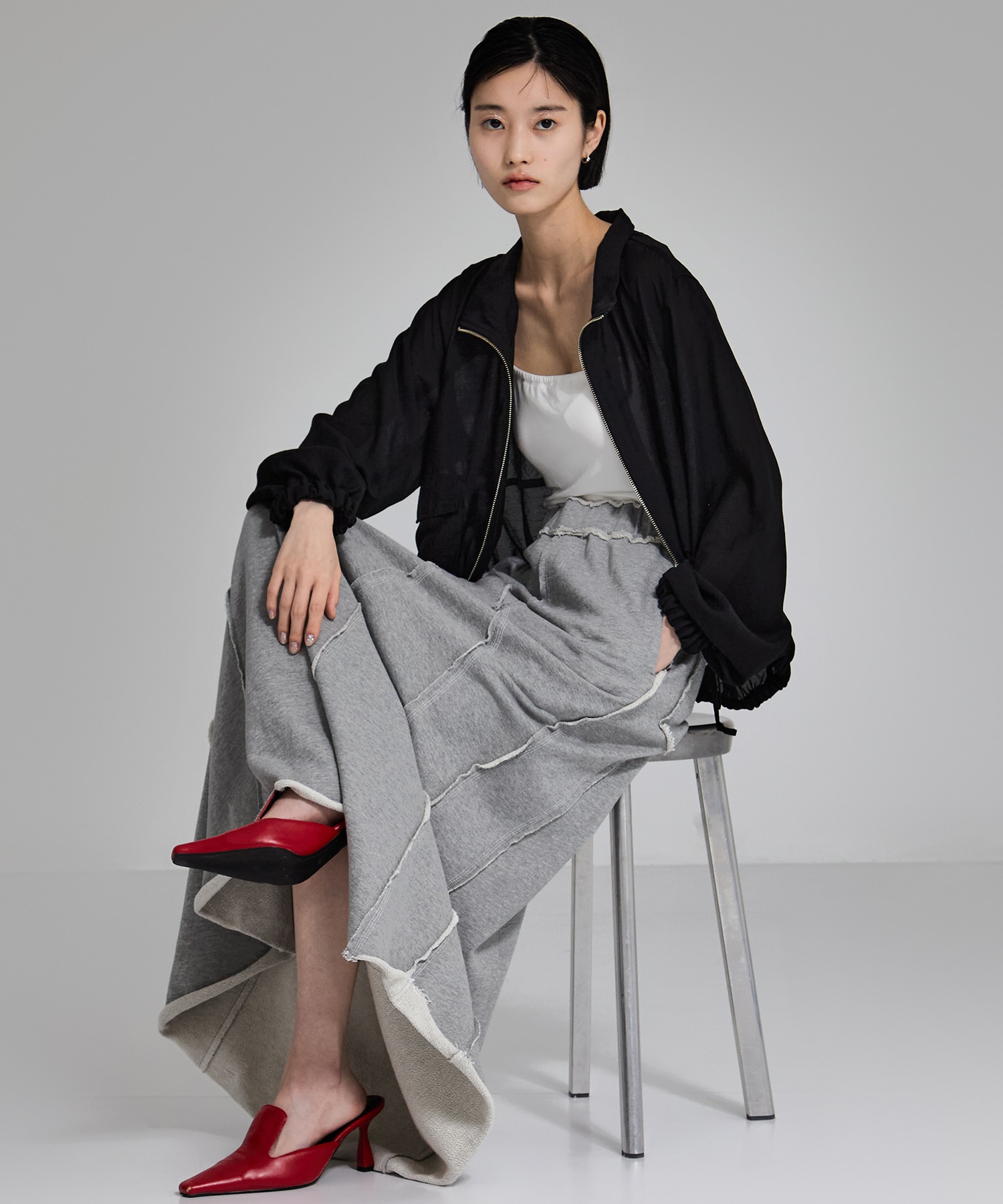 SHEER ZIP BLOUSON STUDIOUS