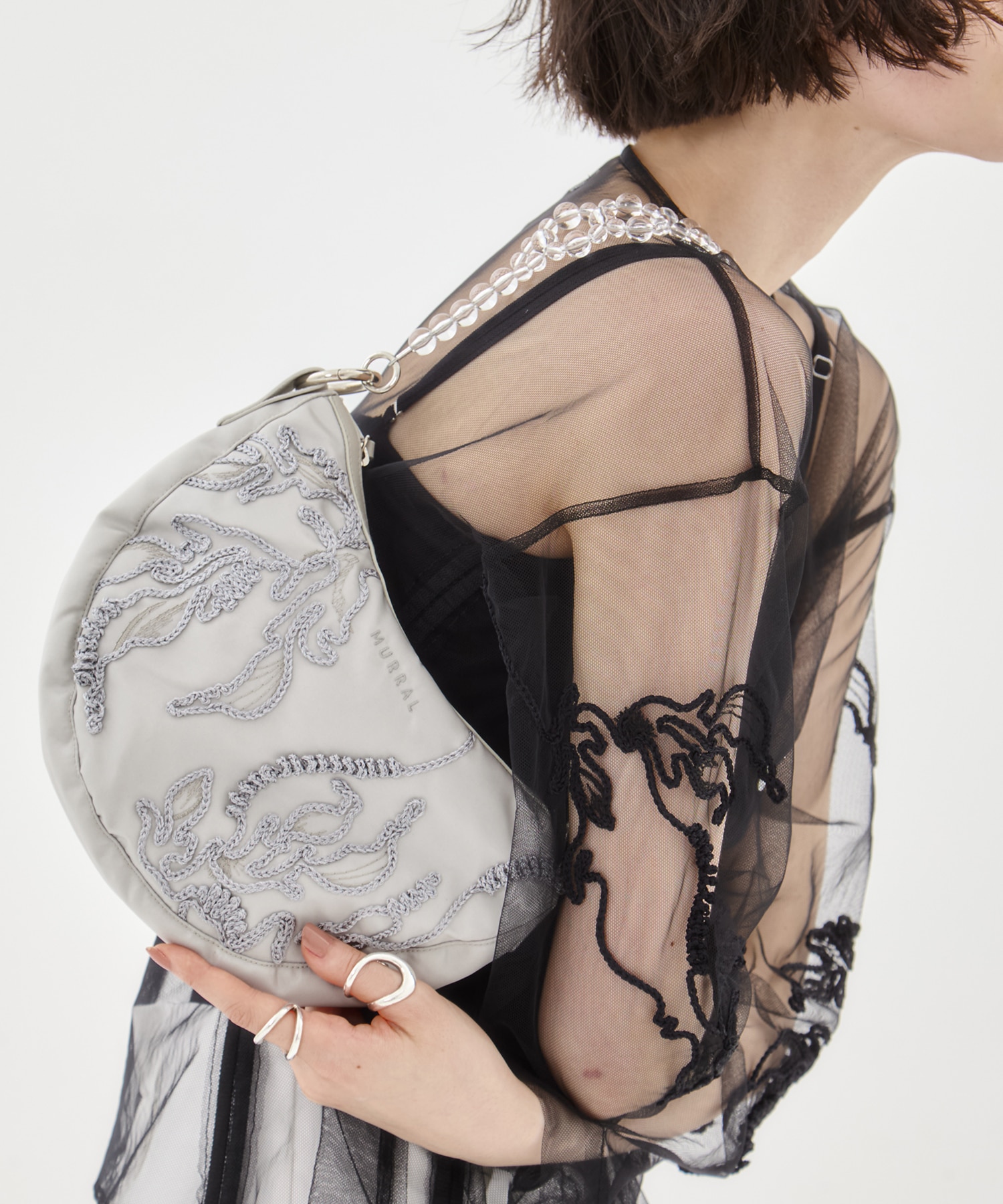 Sea pea embroidered bag MURRAL