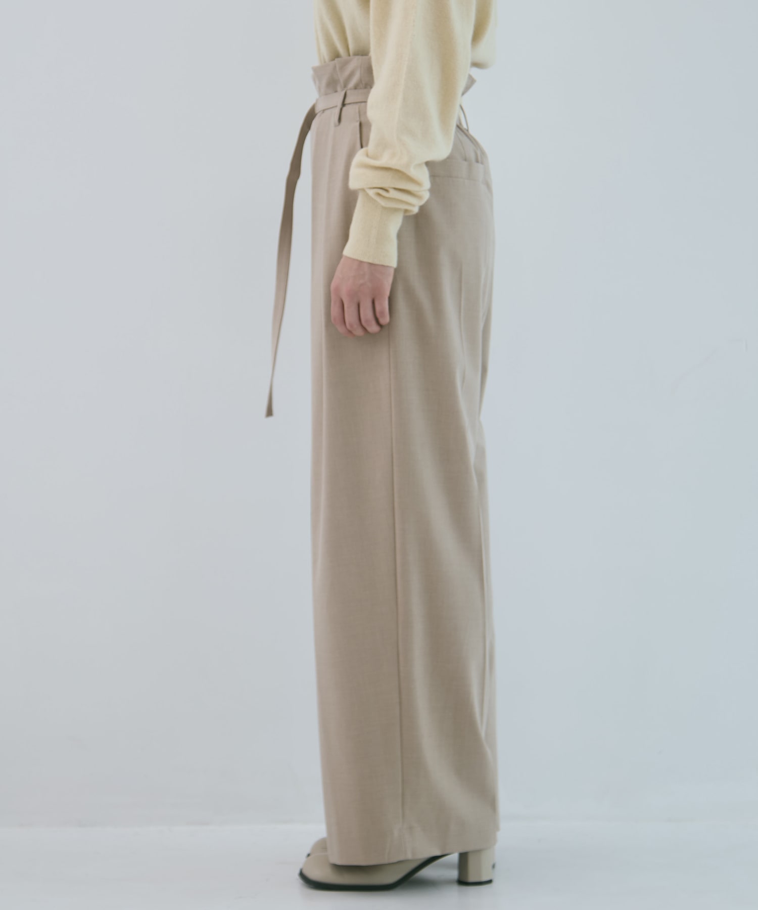 Belted High Waist Trousers STUDIOUS