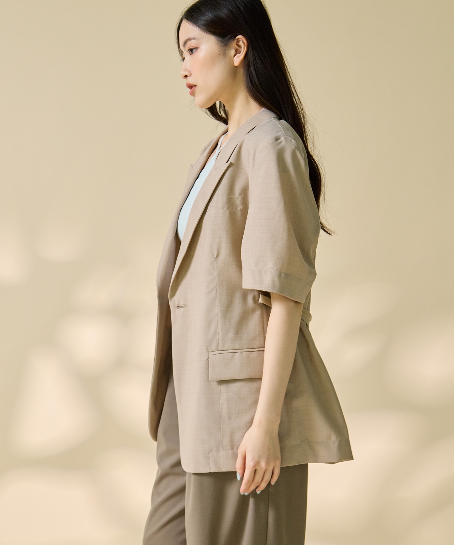 Half Sleeve Summer Wool Jacket STUDIOUS