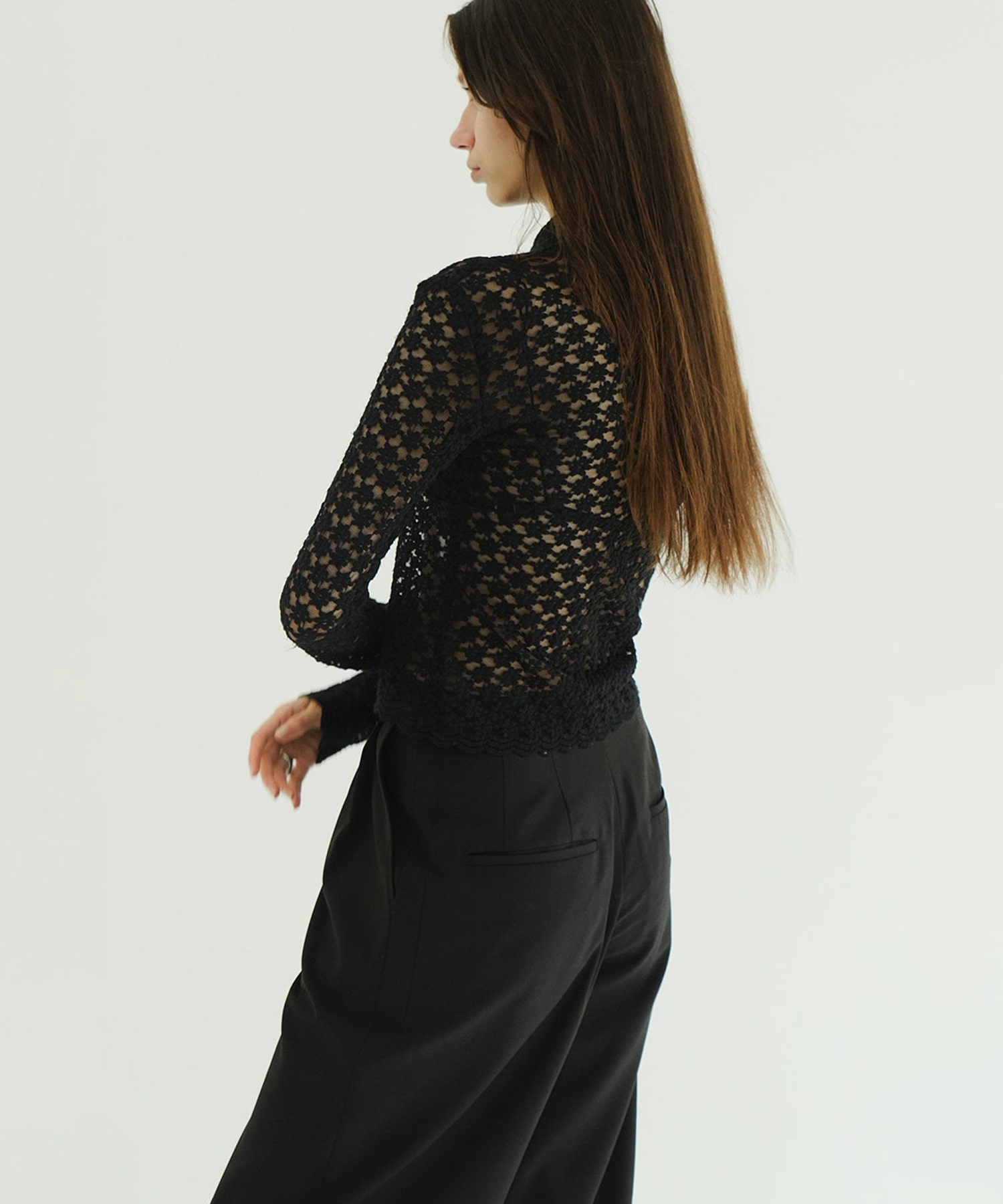3D FLOWER LACE SHIRT CLANE