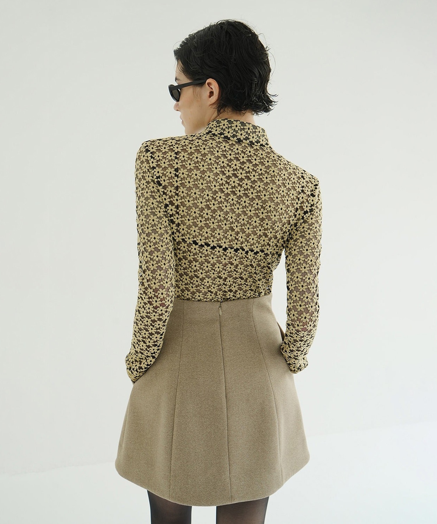 3D FLOWER LACE SHIRT CLANE