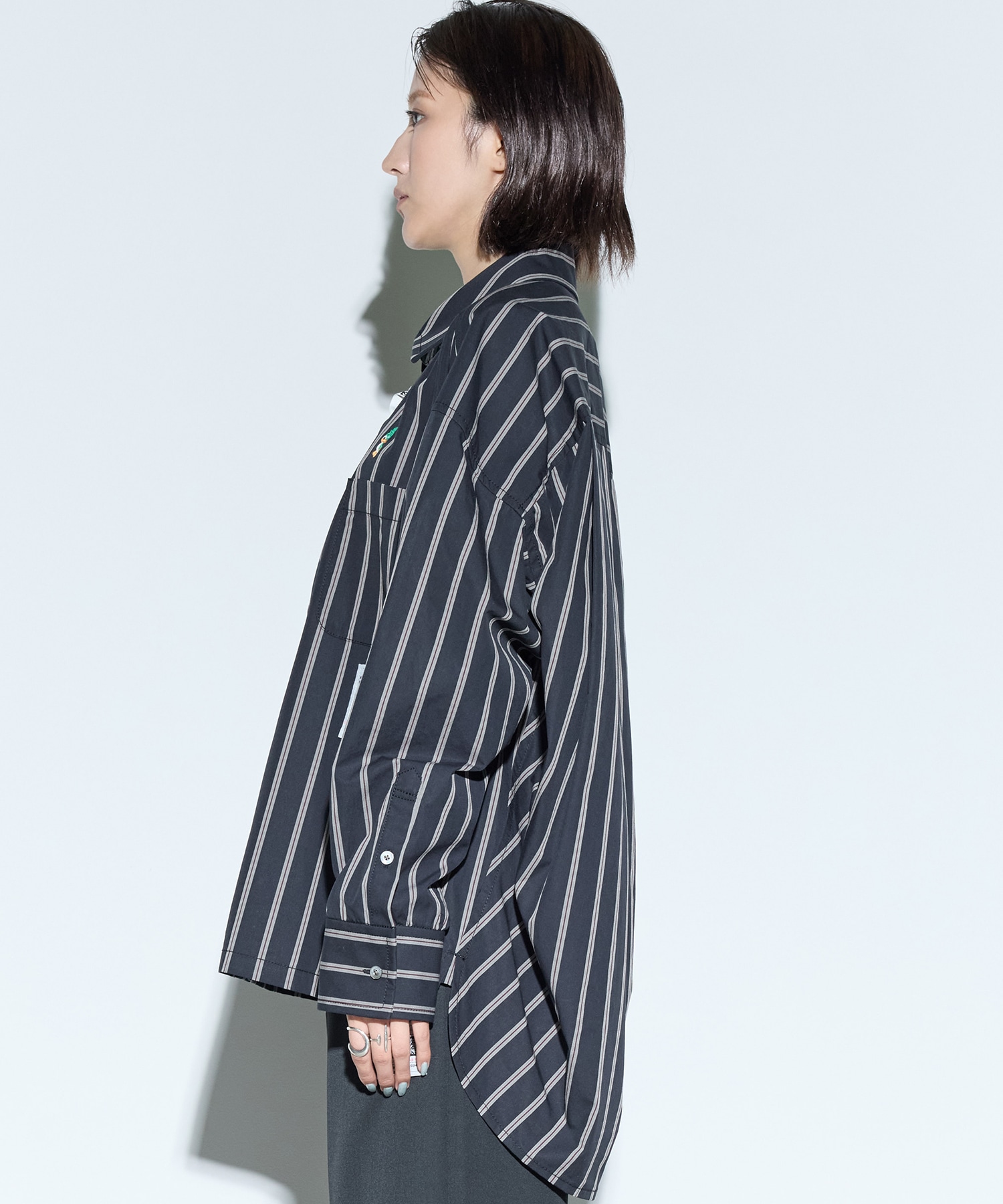 DUCK EMBROIDERY STRIPE SHIRTS Maison MIHARA YASUHIRO
