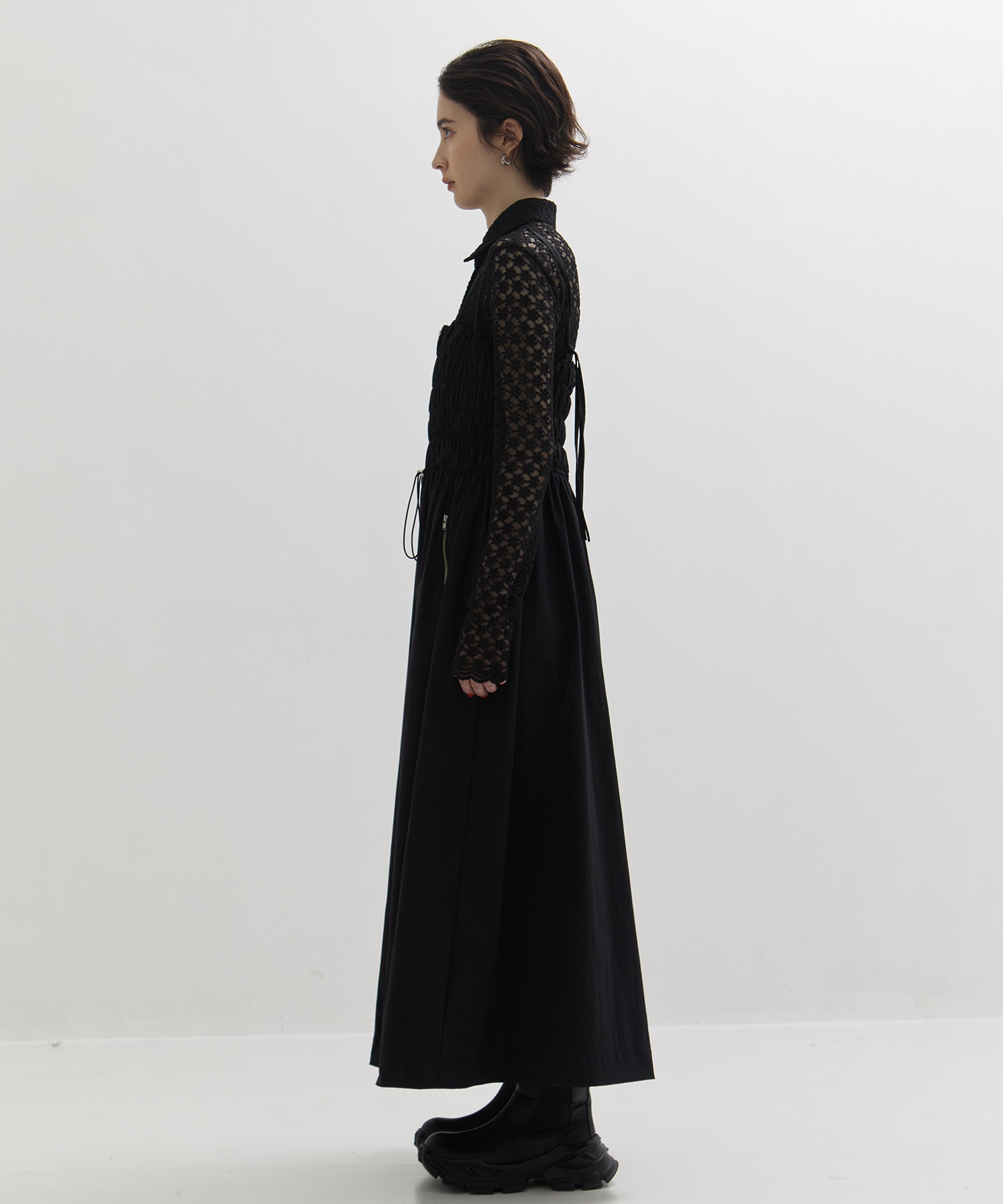 SHIRRING ZIP CAMISOLE DRESS STUDIOUS