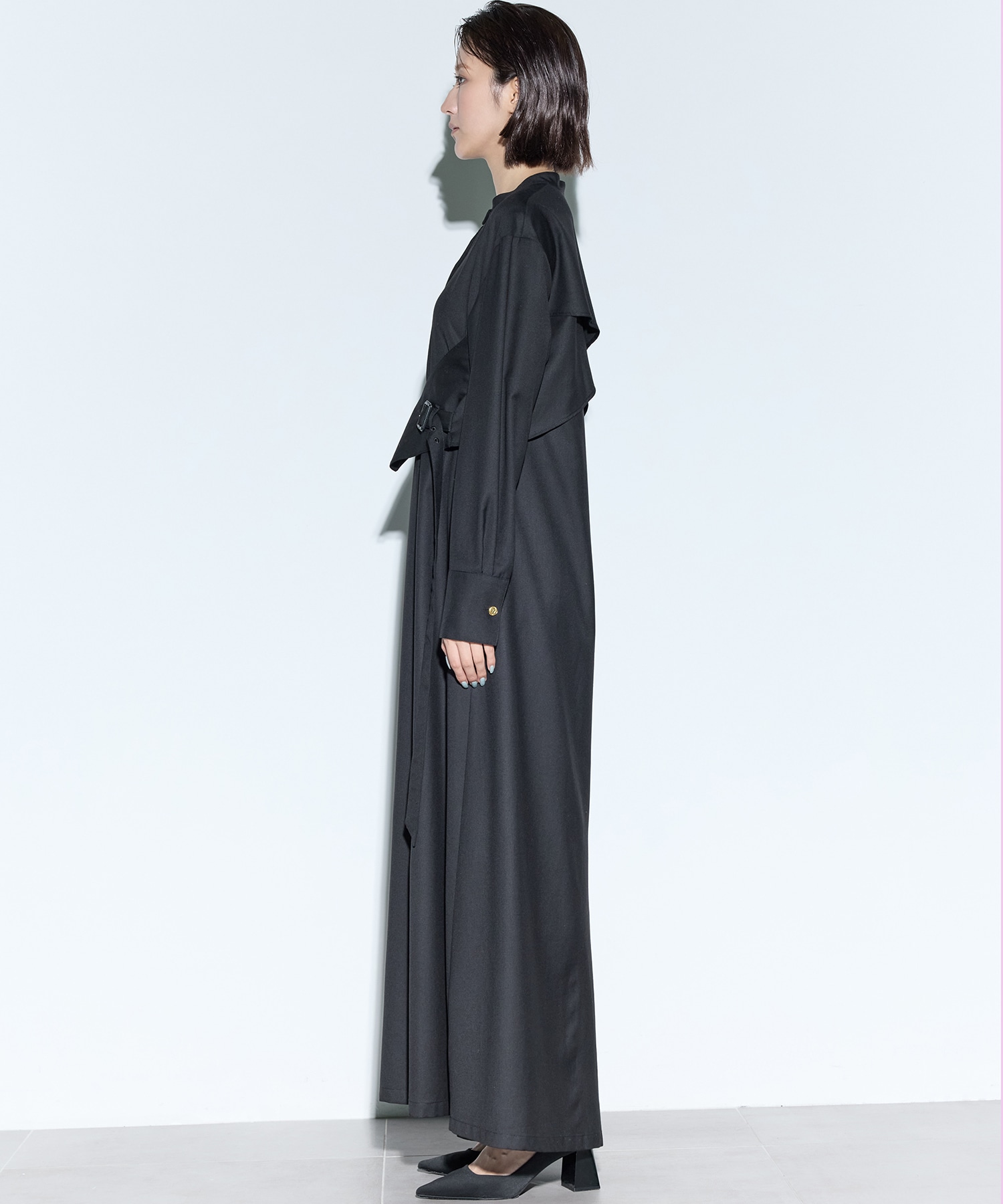 Cape belt dress MURRAL