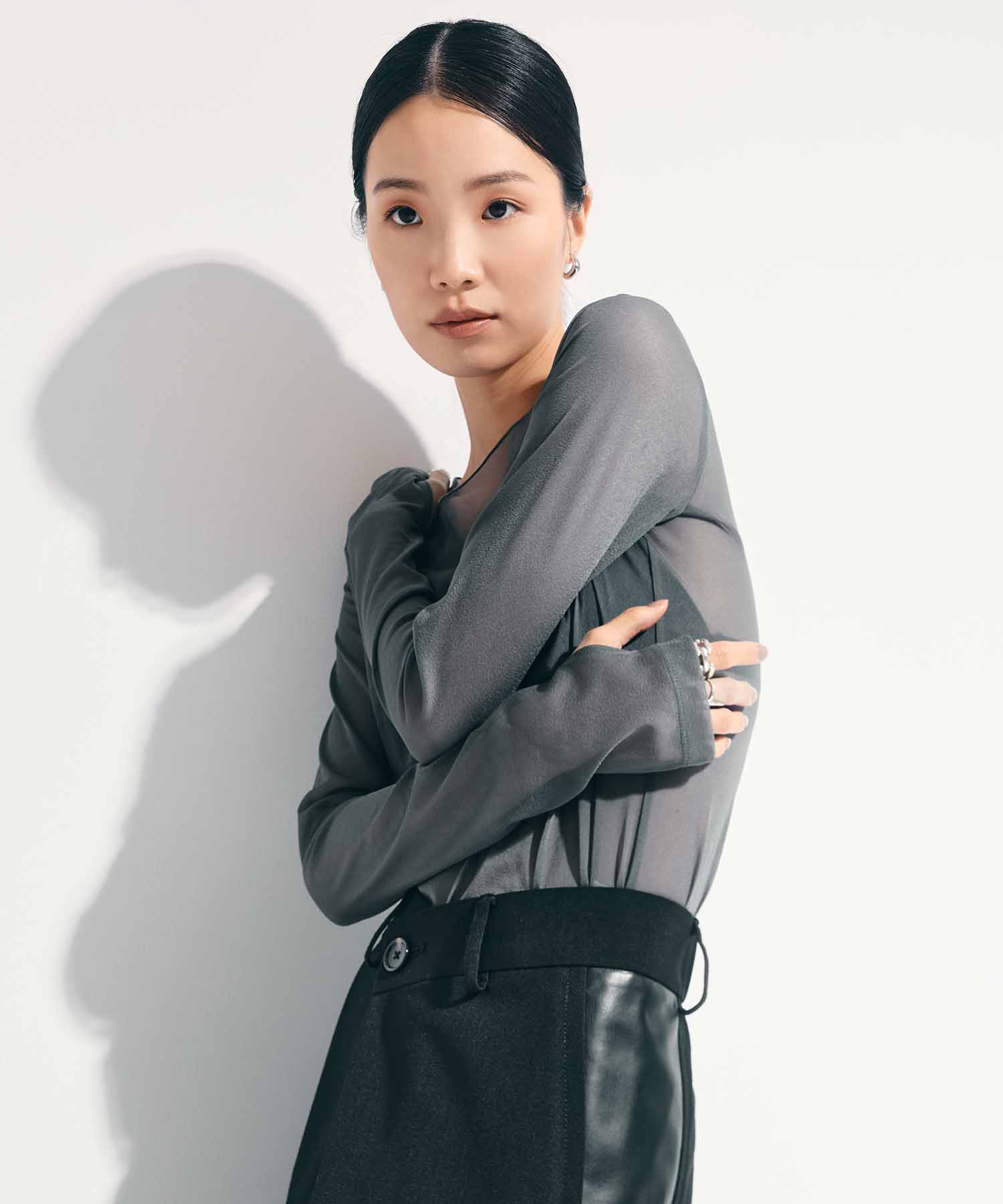 3way Camisole & Sheer Long T STUDIOUS