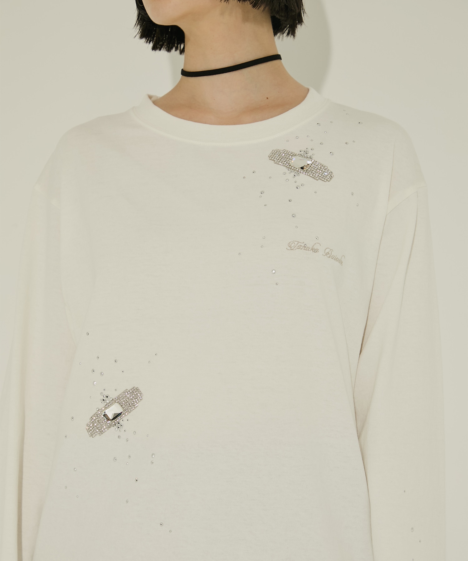 今季　Bijou Aid T-shirt White Bijou Aid long sleeve T-shirt White(2 WHITE): tanakadaisuke