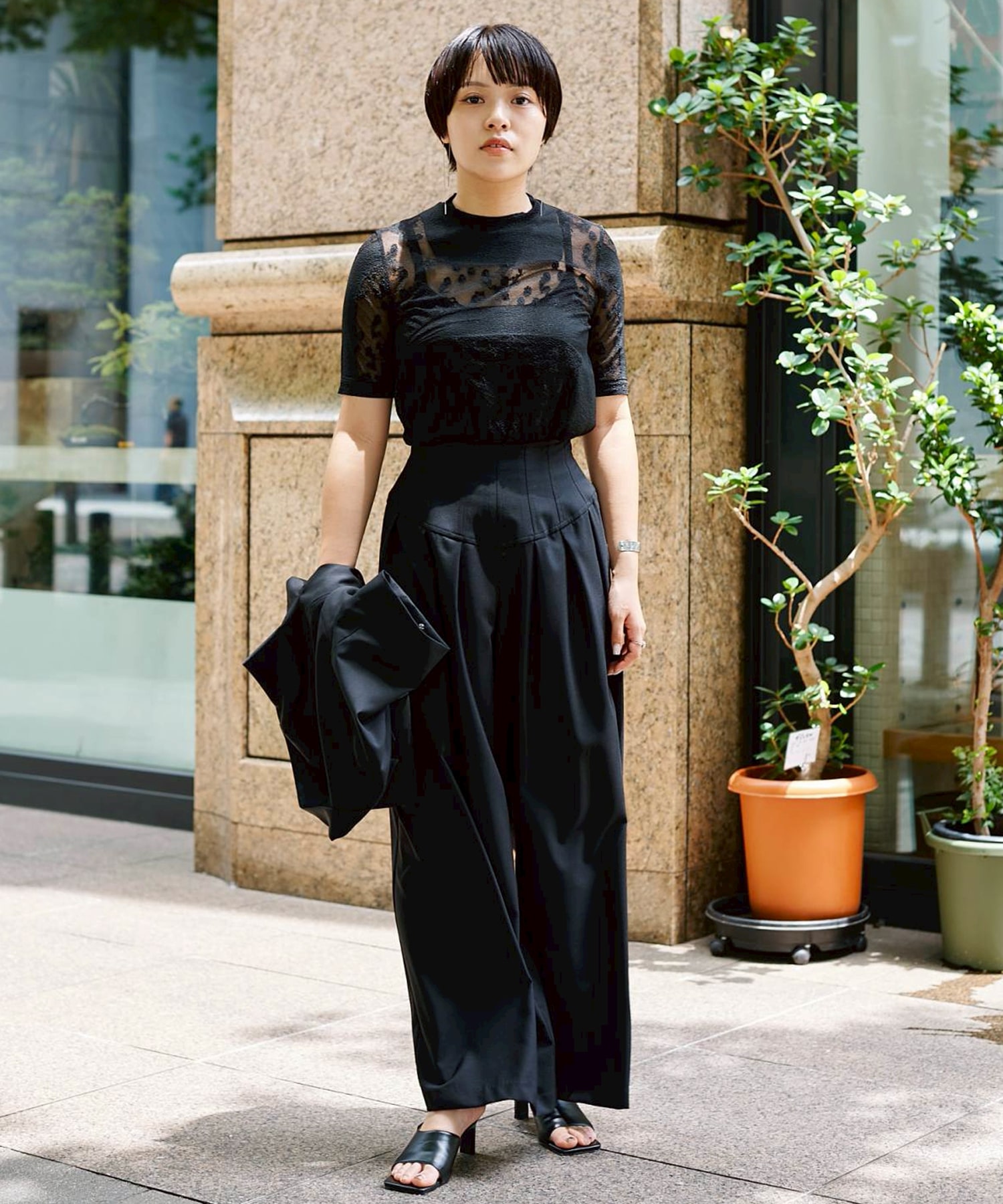 Knitted Crew Neck Top Mame Kurogouchi