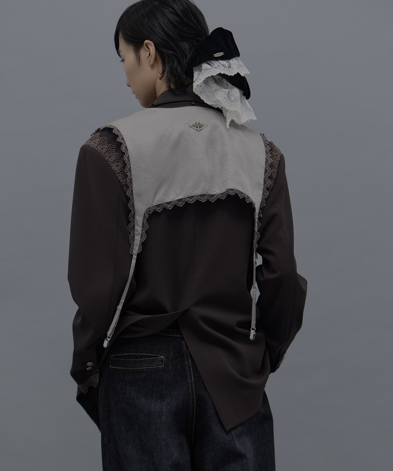 garter collar peaked lapel jacket tanakadaisuke
